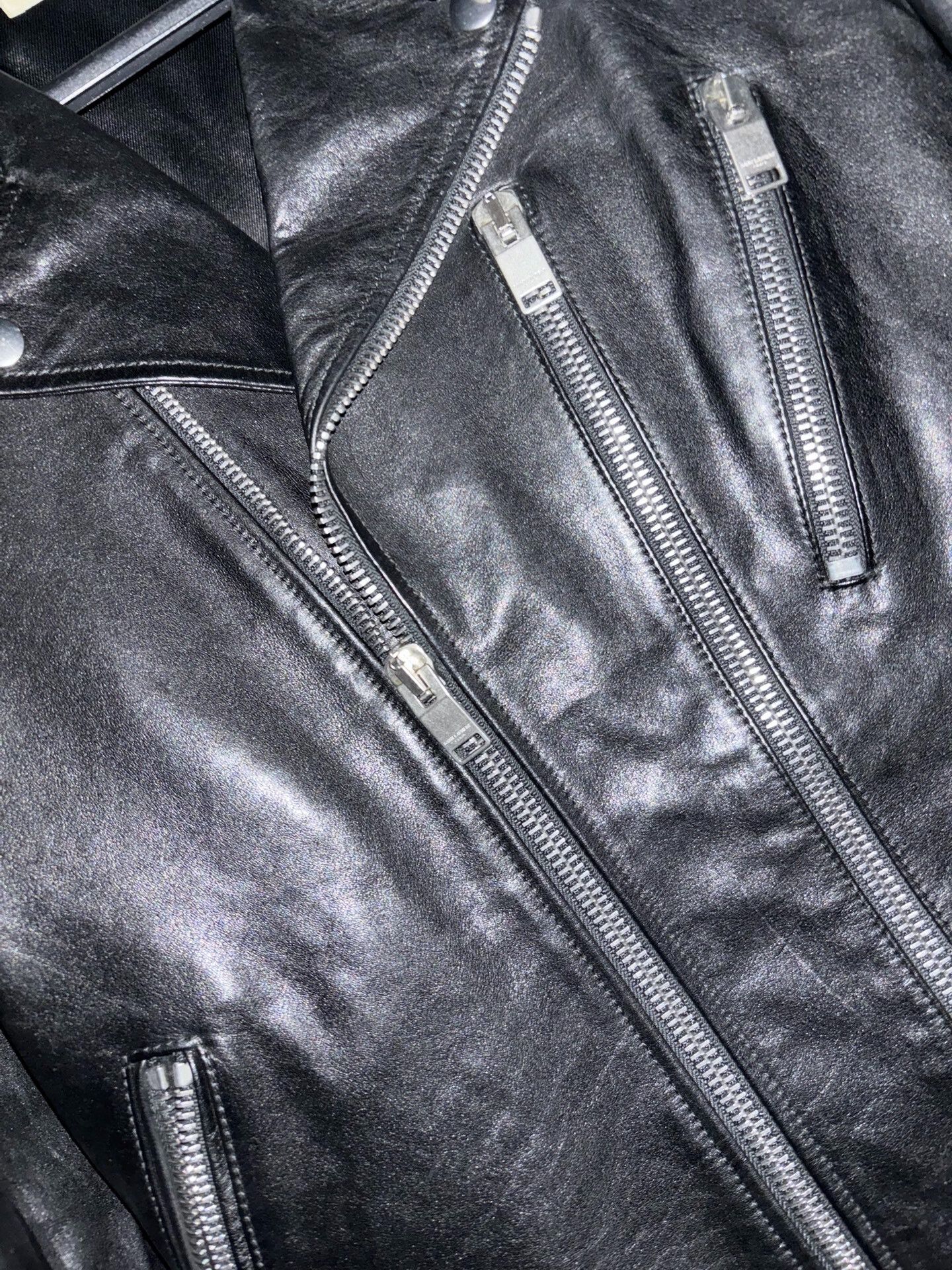Saint Laurent Paris Saint Laurent Black Leather Motorcycle Jacket Size US S / EU 44-46 / 1 - 5 Thumbnail