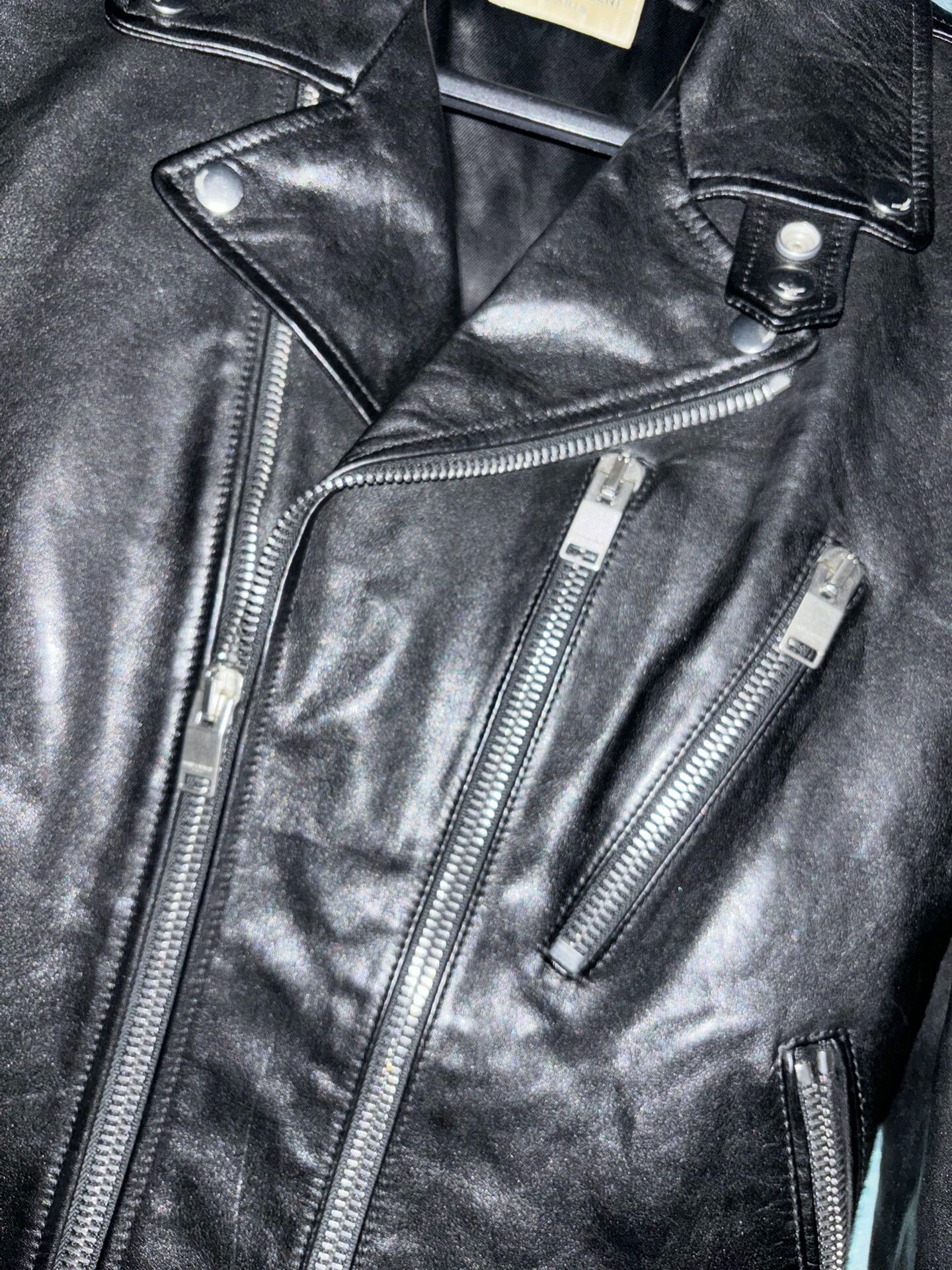 Saint Laurent Paris Saint Laurent Black Leather Motorcycle Jacket Size US S / EU 44-46 / 1 - 3 Thumbnail