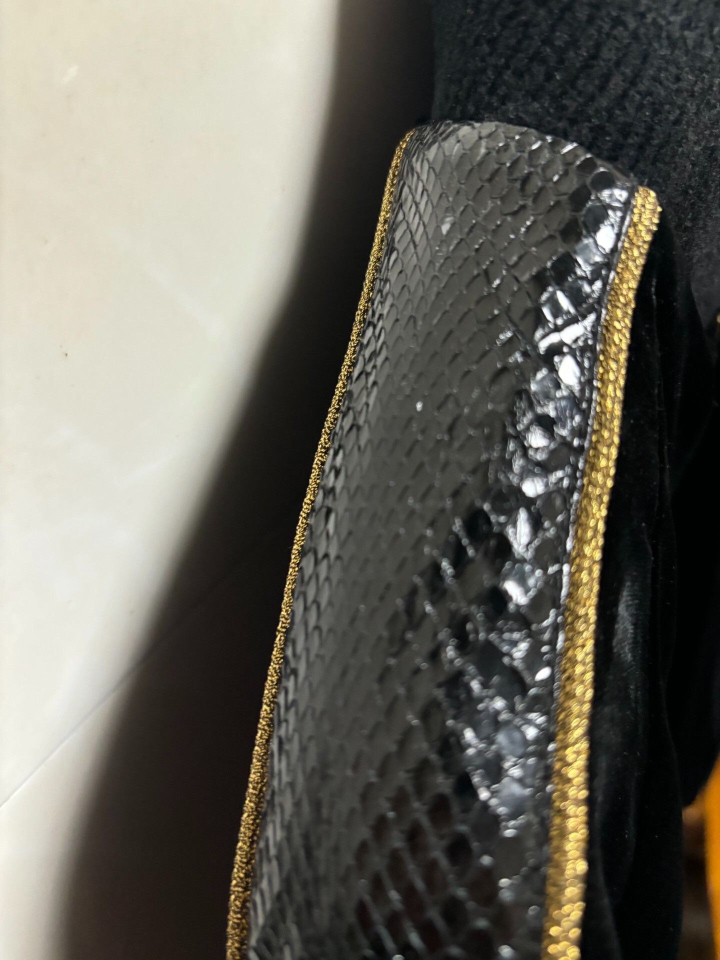 Saint Laurent Paris Saint Laurent Velvet Snake Skin Jacket Size US M / EU 48-50 / 2 - 3 Thumbnail
