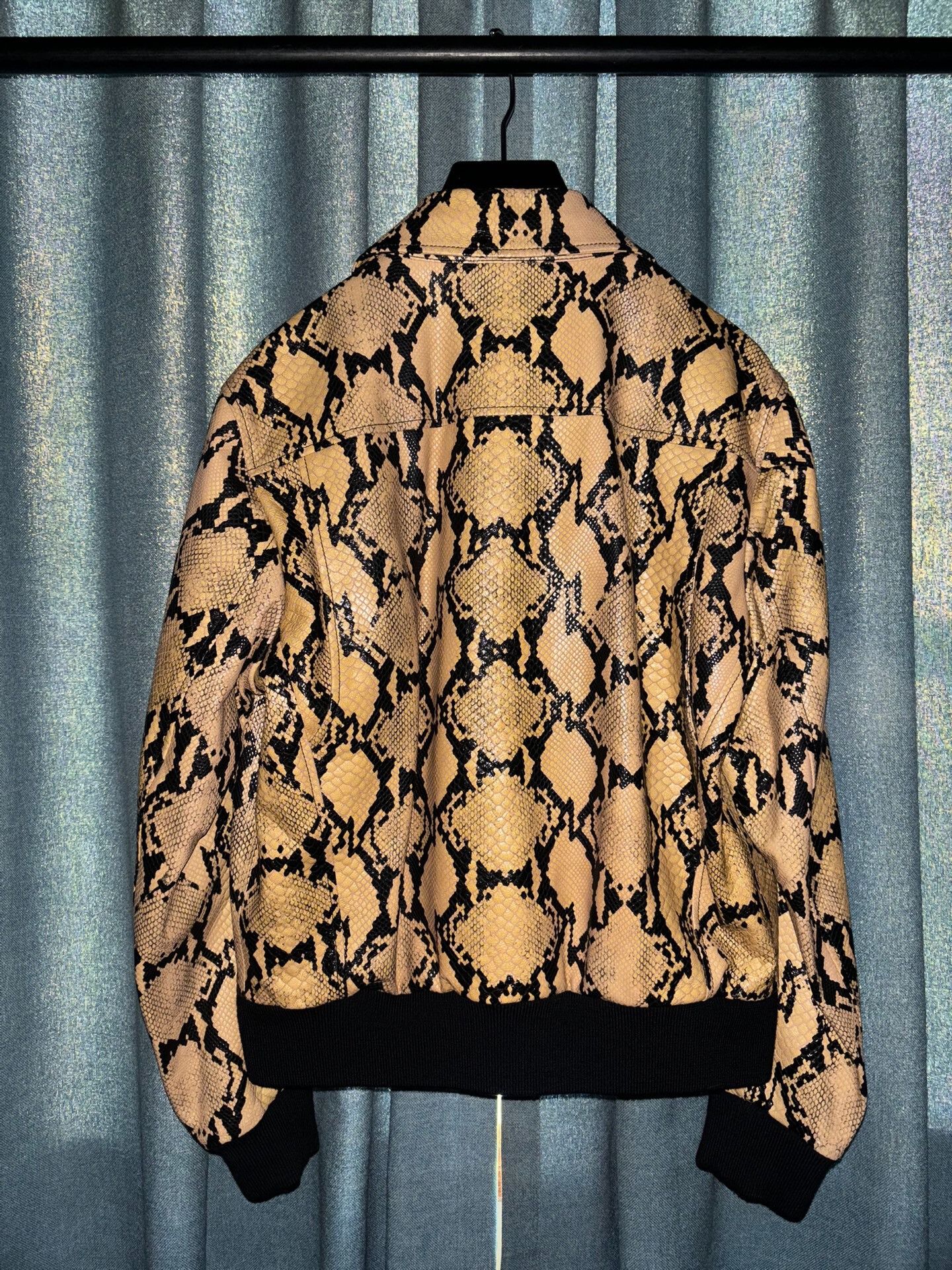 Celine Celine Snakeskin Waist-Cinching Leather Jacket Size XXL / US 16-18 / IT 52-54 - 2 Thumbnail