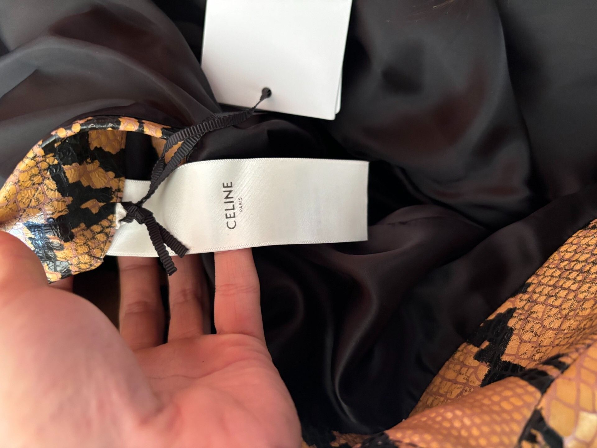 Celine Celine Snakeskin Waist-Cinching Leather Jacket Size XXL / US 16-18 / IT 52-54 - 6 Thumbnail
