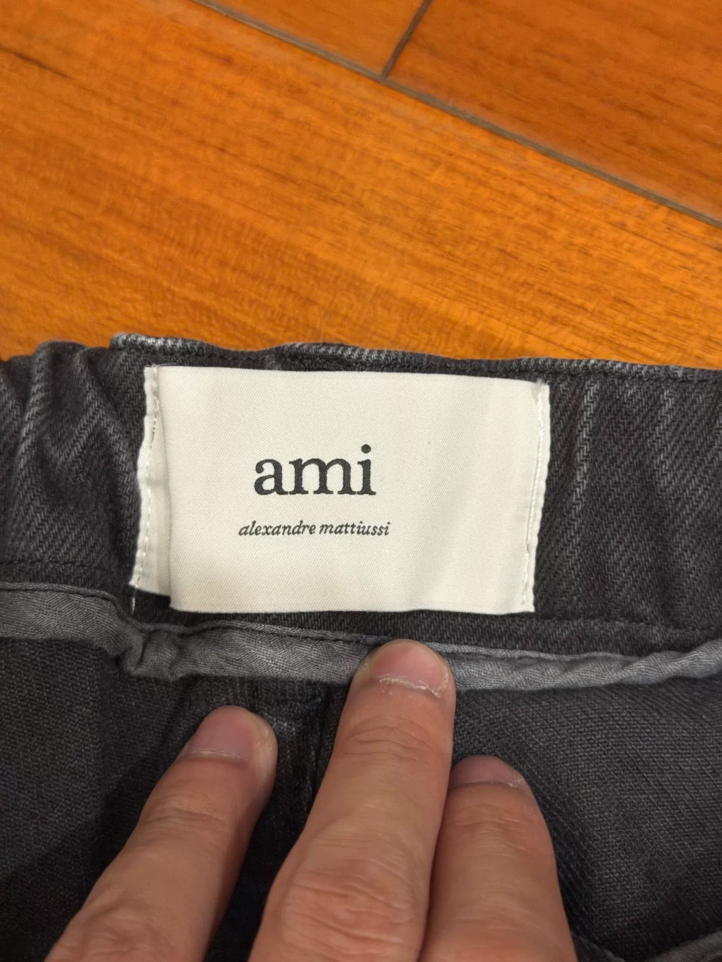 AMI AMI Black Cargo Wide-Leg Denim Pants Size US 30 / EU 46 - 3 Thumbnail