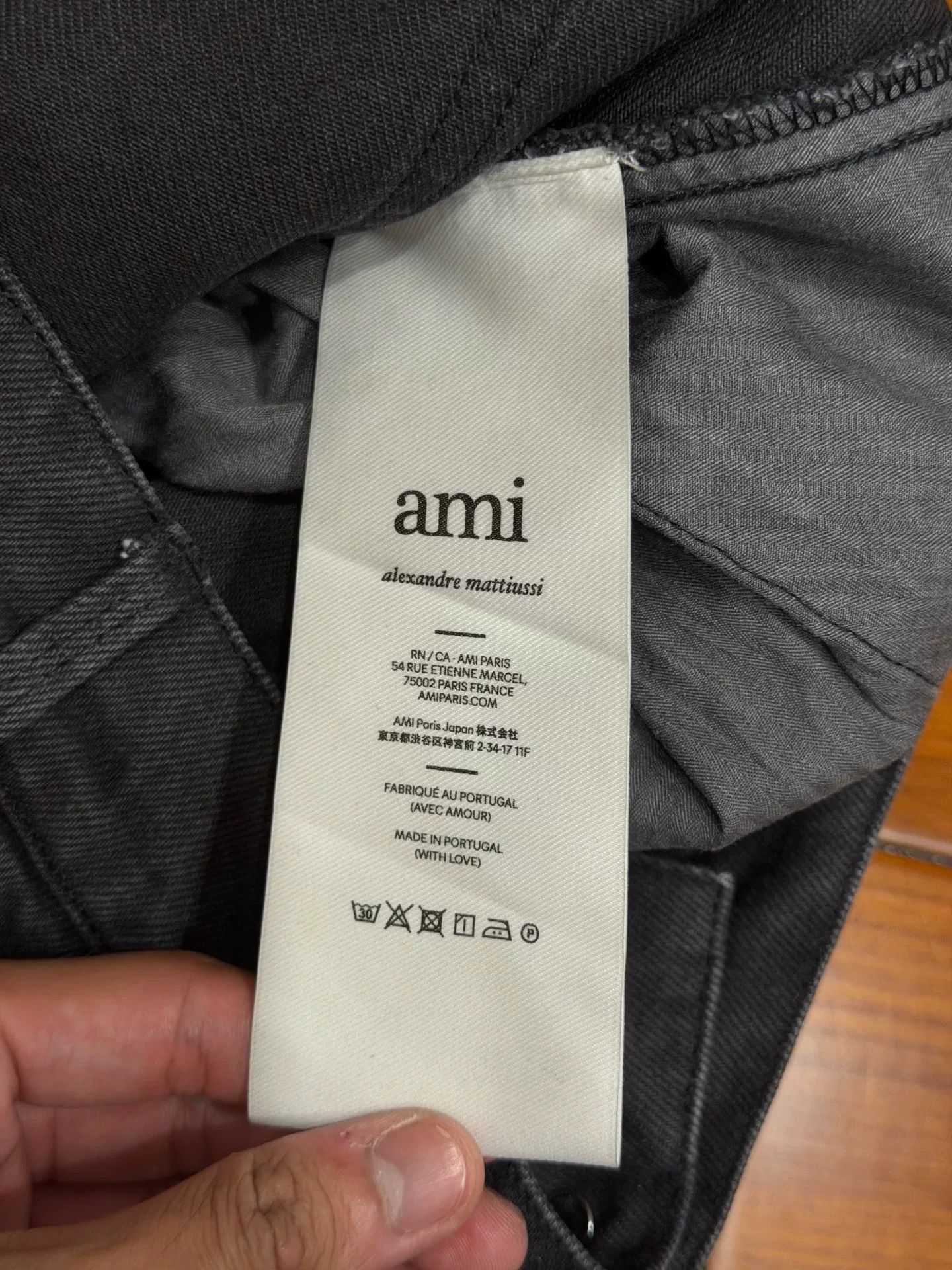 AMI AMI Black Cargo Wide-Leg Denim Pants Size US 30 / EU 46 - 4 Thumbnail