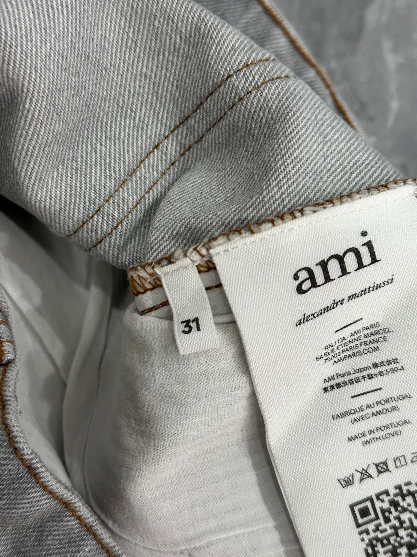 AMI AMI Gray Wide-Leg Flared Jeans Size US 31 - 6 Thumbnail
