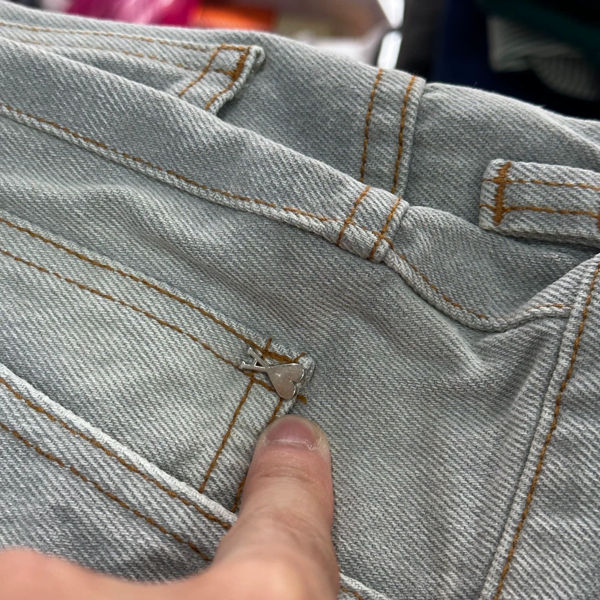 AMI AMI Gray Wide-Leg Flared Jeans Size US 31 - 8 Thumbnail