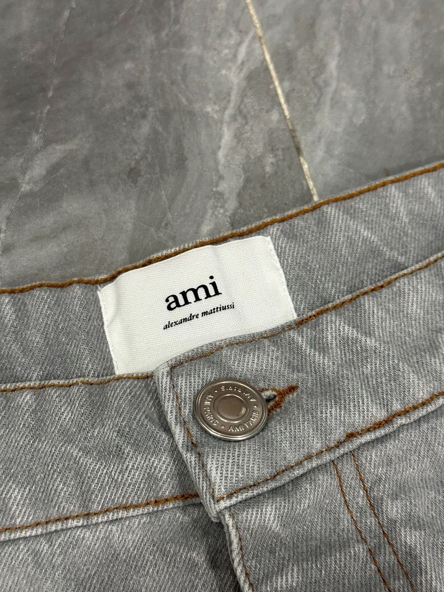 AMI AMI Gray Wide-Leg Flared Jeans Size US 31 - 3 Thumbnail