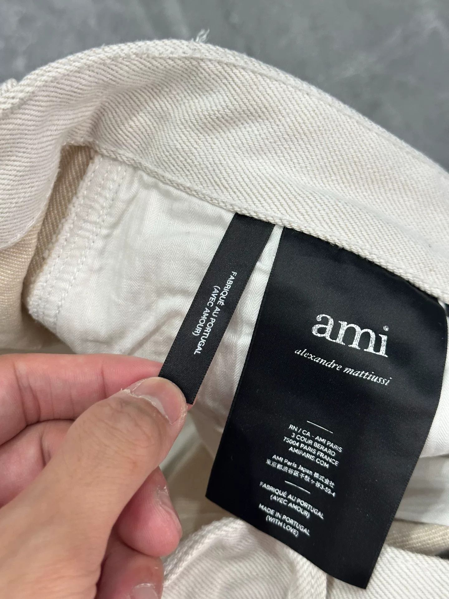 AMI AMI Beige Wide-Leg Denim Trousers Size US 34 / EU 50 - 5 Thumbnail