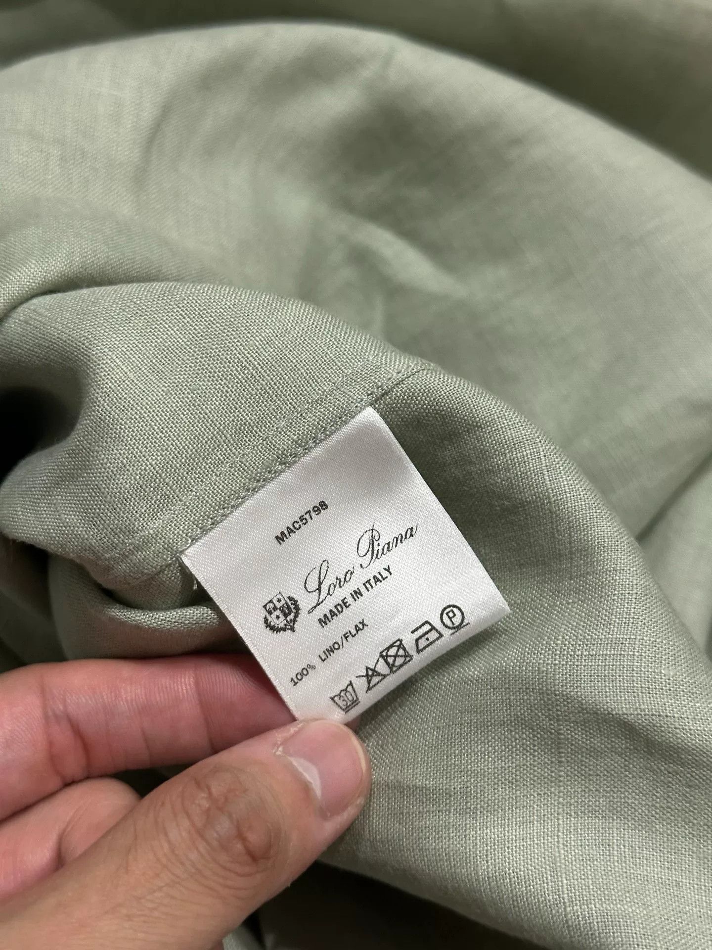 Loro Piana Loro Piana Sage Green Linen Long Dress Size XS / US 0-2 / IT 36-38 - 4 Thumbnail