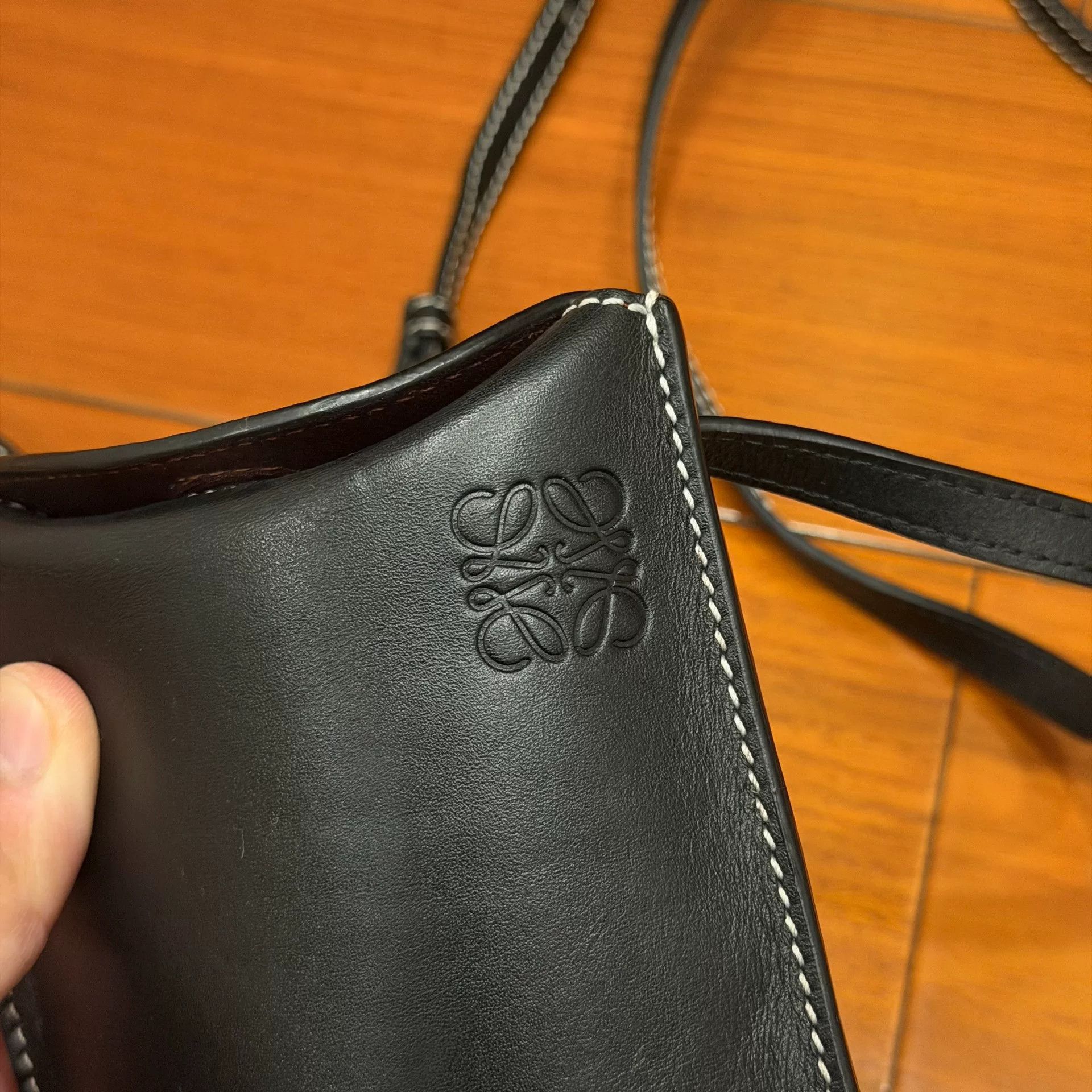 Loewe LOEWE Gate Pocket Black Leather Crossbody Bag Size ONE SIZE - 4 Thumbnail
