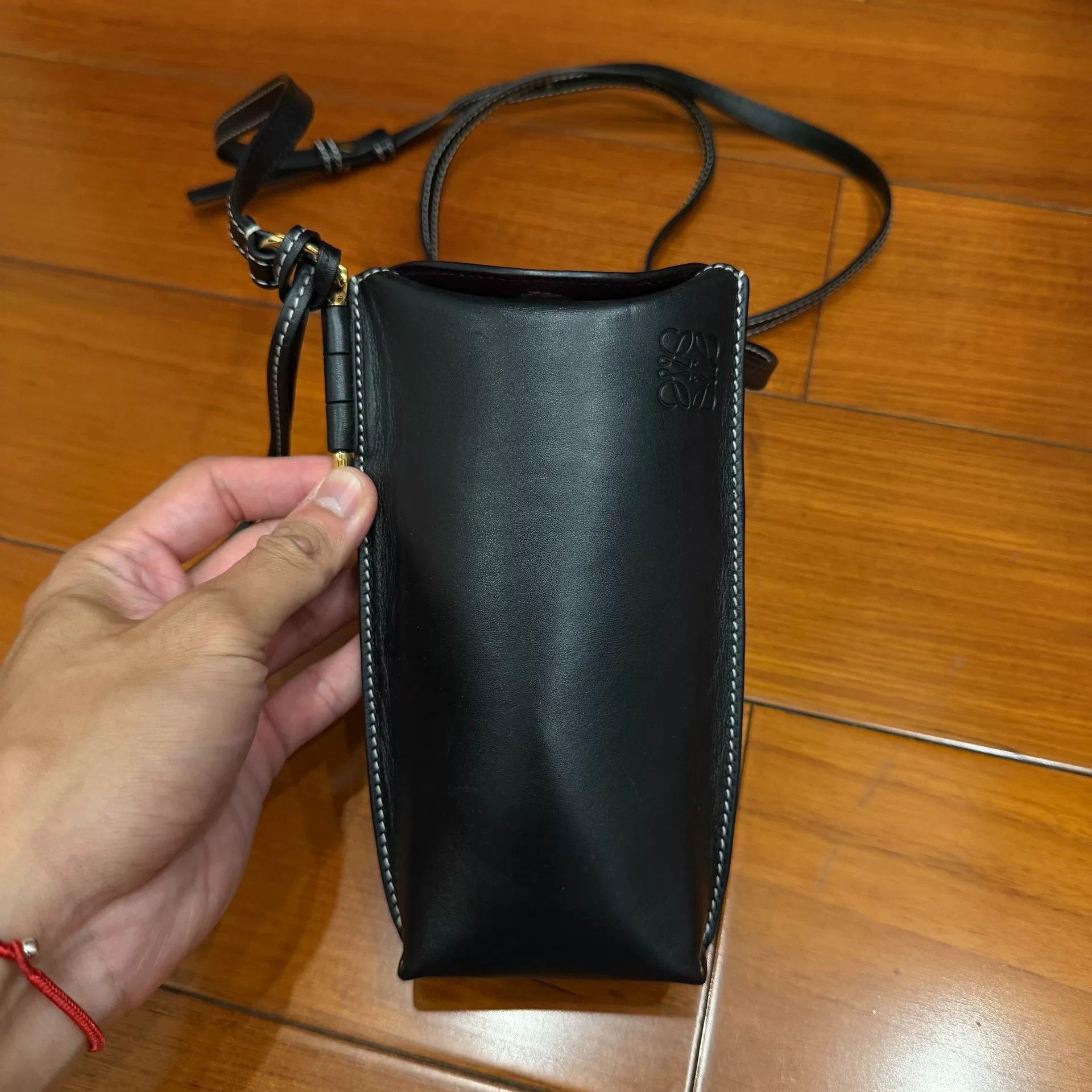 Loewe LOEWE Gate Pocket Black Leather Crossbody Bag Size ONE SIZE - 2 Thumbnail