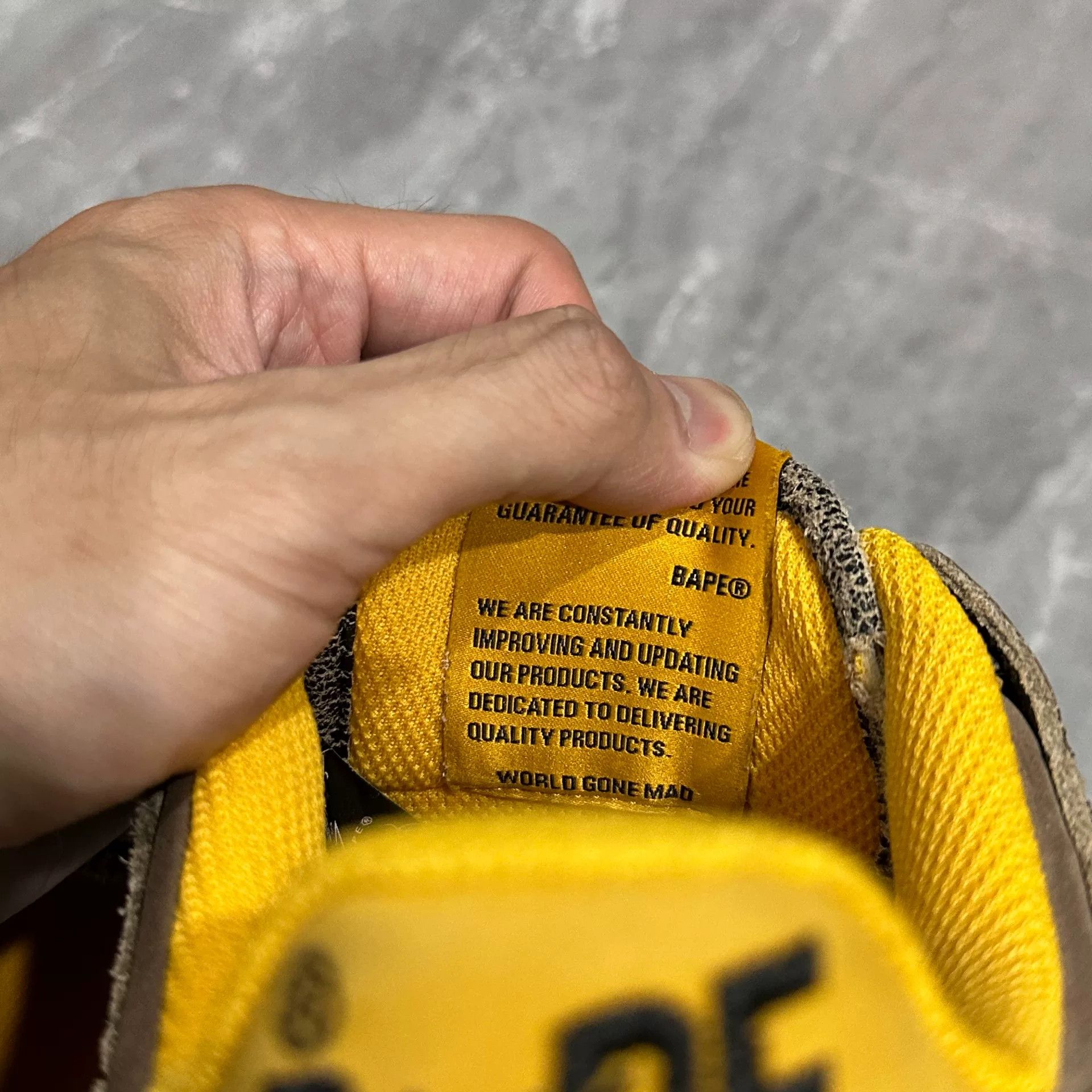 Bape BAPE STA SK8 Yellow Brown Skate Sneakers Size US 7 / EU 40 - 3 Thumbnail