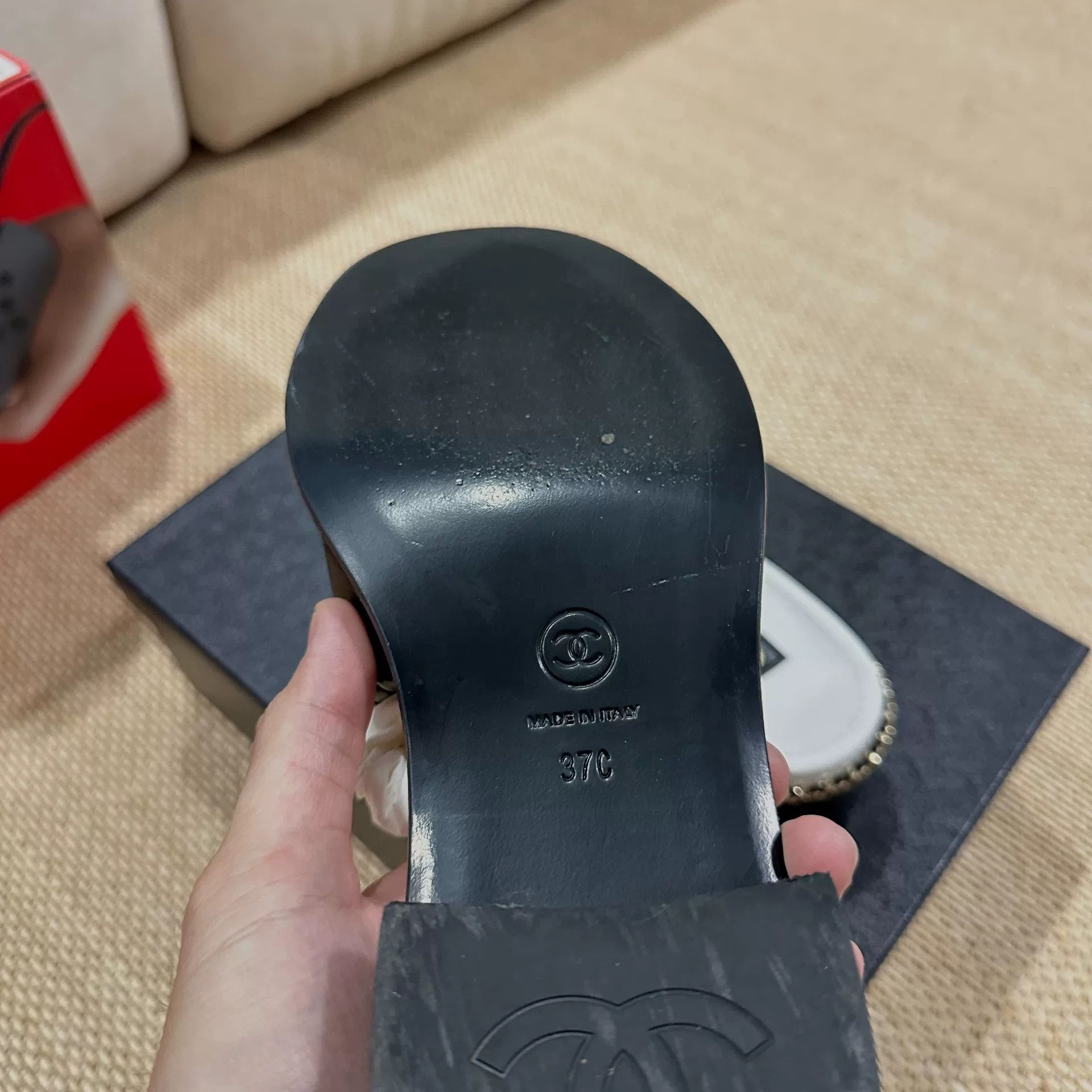 Chanel Chanel Chunky Heel Slide Sandals Size US 6 / IT 36 - 5 Thumbnail