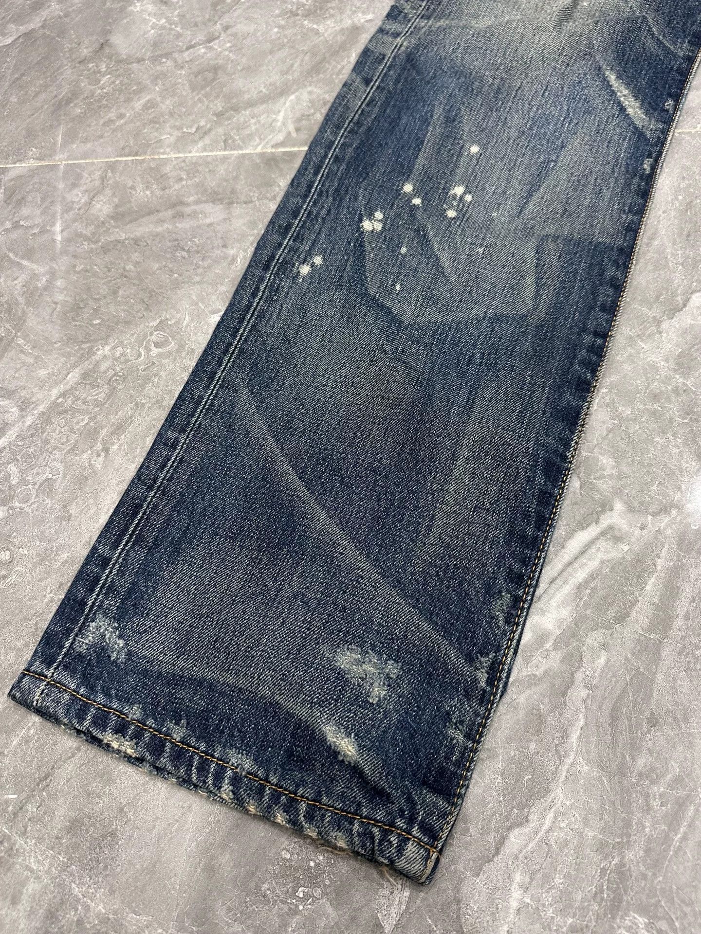 Levi's Levi's 501 Dark Blue Distressed Jeans Size US 30 / EU 46 - 5 Thumbnail