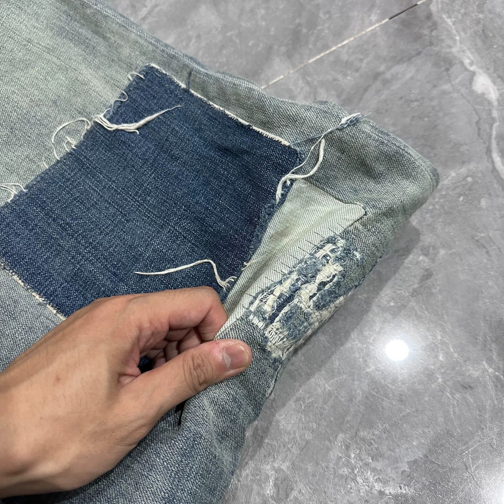 Acne Studios Acne Studios Patchwork Blue Denim Pants Size US 32 / EU 48 - 8 Thumbnail