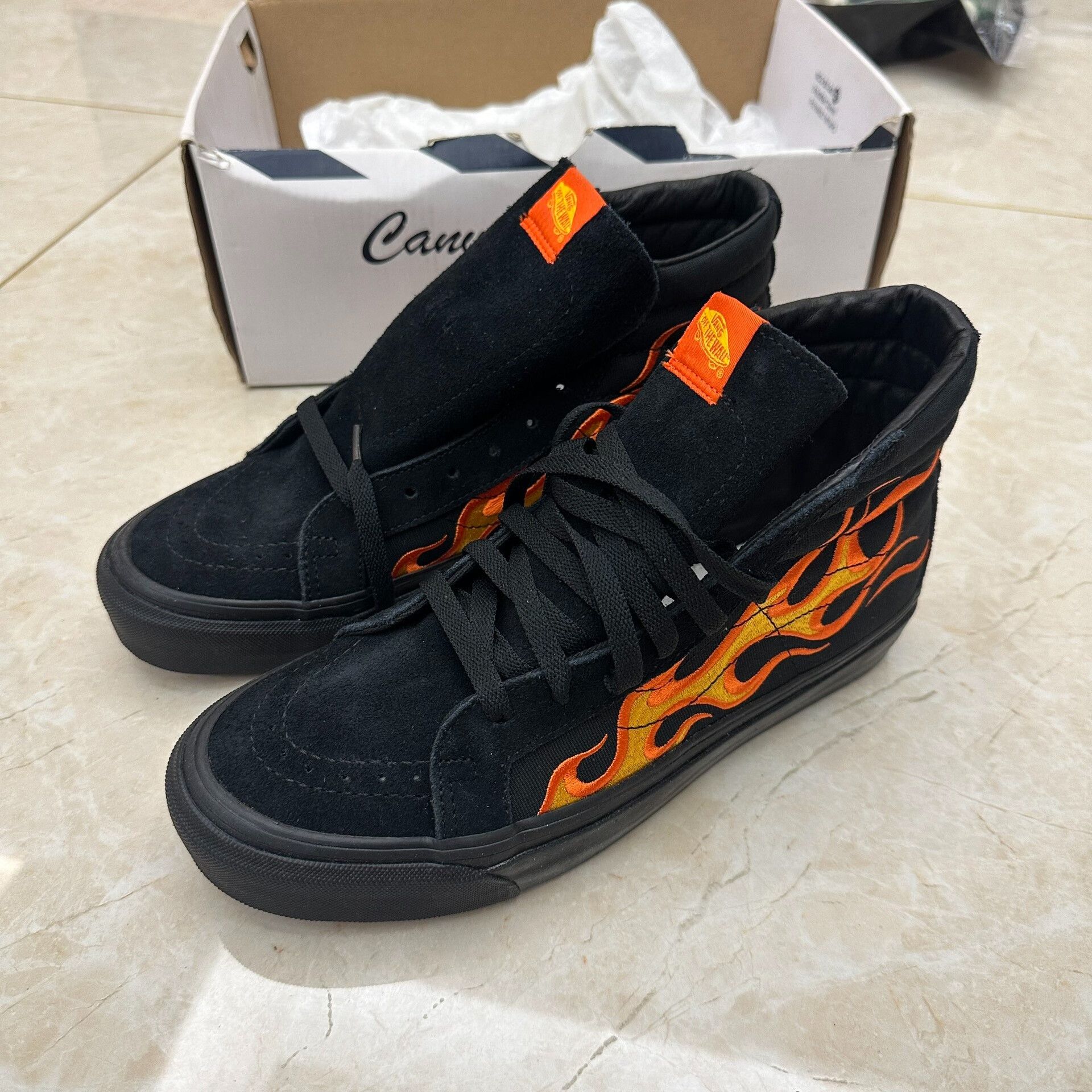 Wtaps WTAPS x Vans Sk8 High Black Red Flames Size US 7.5 / EU 40-41 - 2 Thumbnail