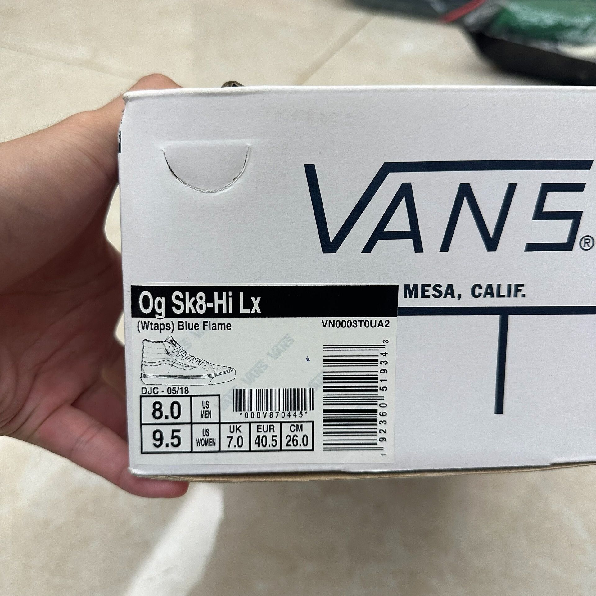 Wtaps WTAPS Vans SK8 High Black and Blue Size US 7.5 / EU 40-41 - 8 Thumbnail