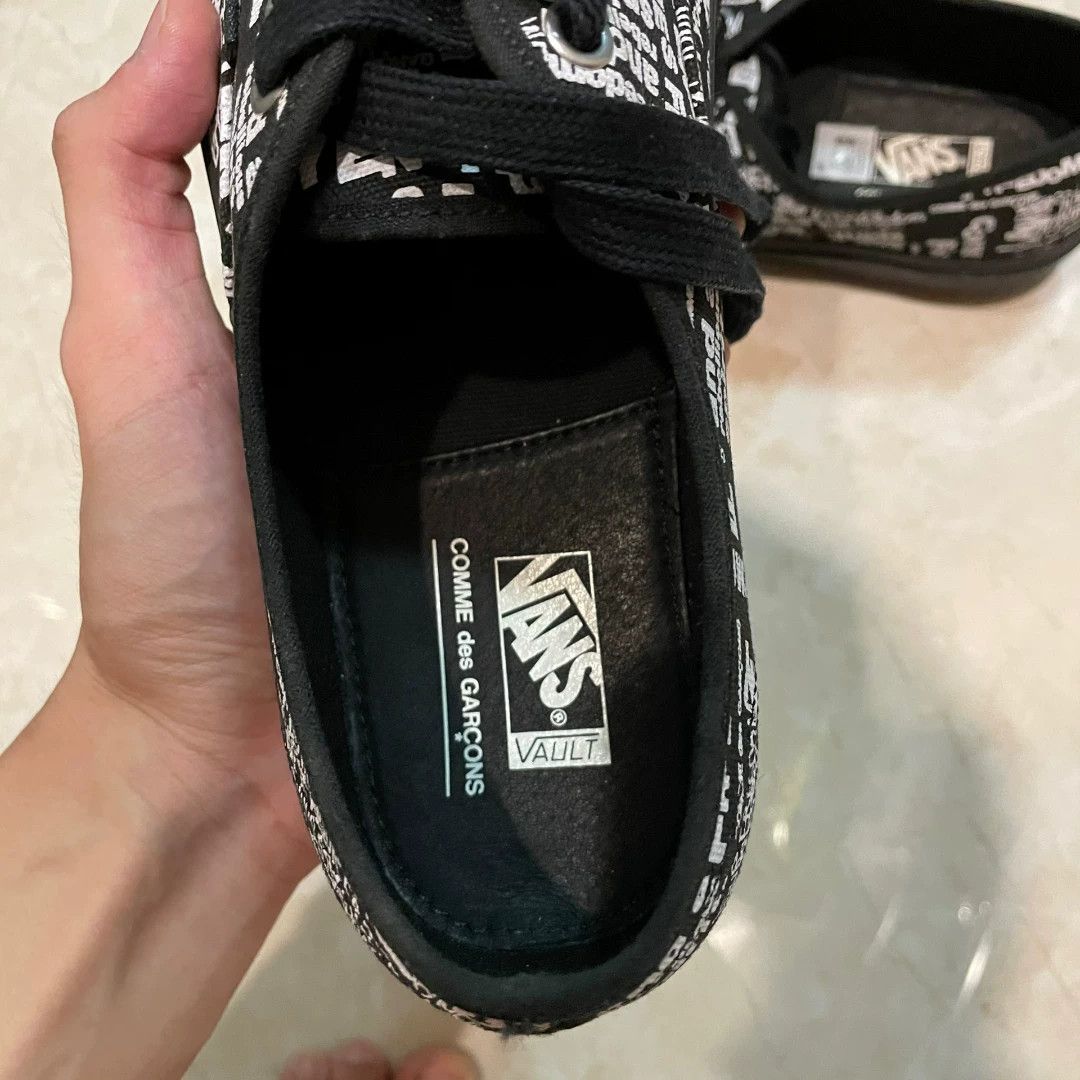 Comme des Garcons CDG x Vans Authentic Black and White Sneakers Size US 7.5 / EU 40-41 - 2 Thumbnail