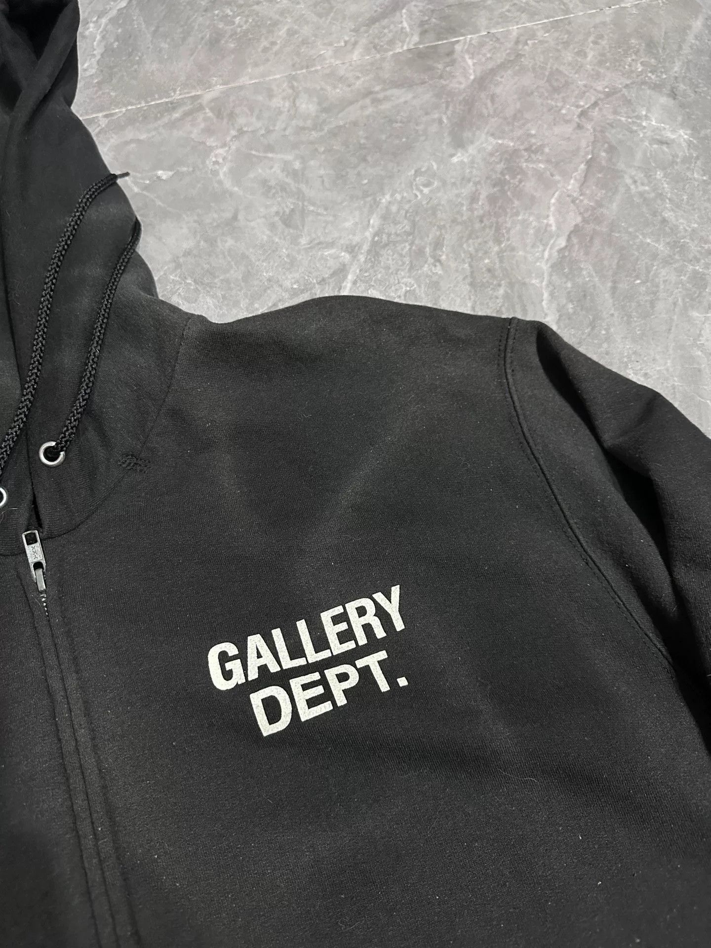 Gallery Dept. Gallery Dept Black Zip-Up Hoodie Size US L / EU 52-54 / 3 - 4 Thumbnail
