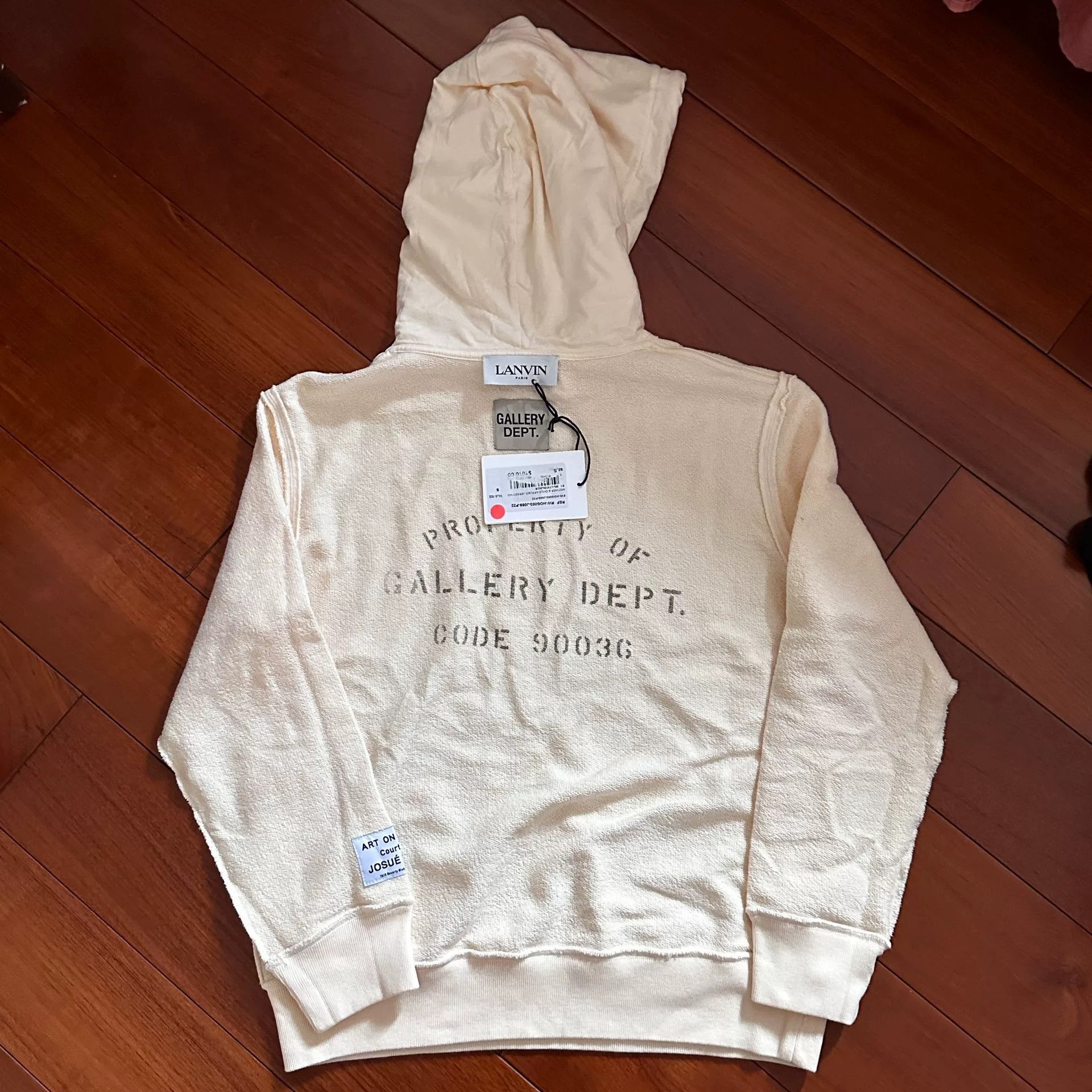 Gallery Dept. Gallery Dept. Lanvin White Hoodie Size US S / EU 44-46 / 1 - 2 Thumbnail
