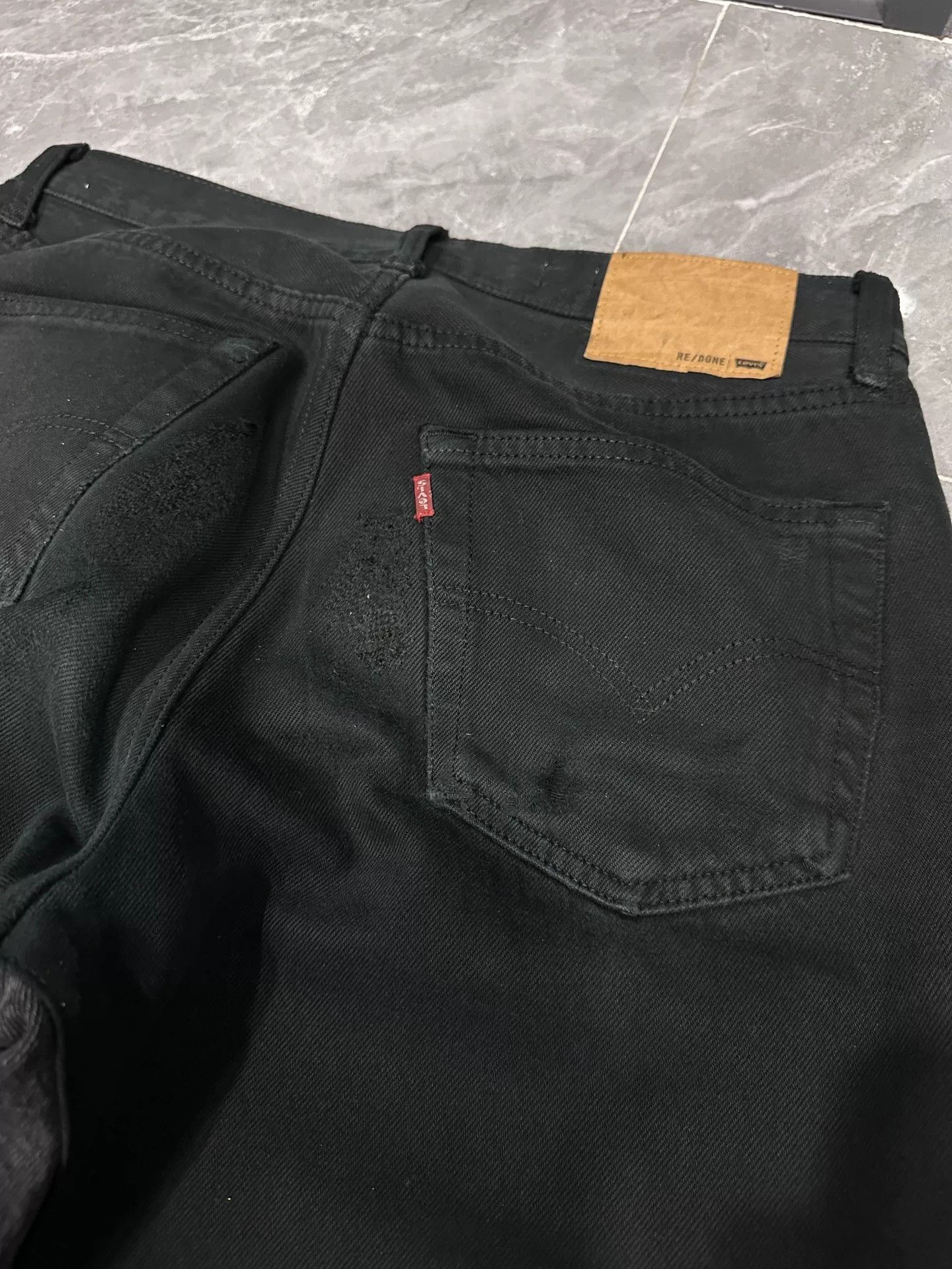 RE/DONE RE/DONE Levi's Deconstructed Wide-Leg Jeans Size US 31 - 7 Thumbnail