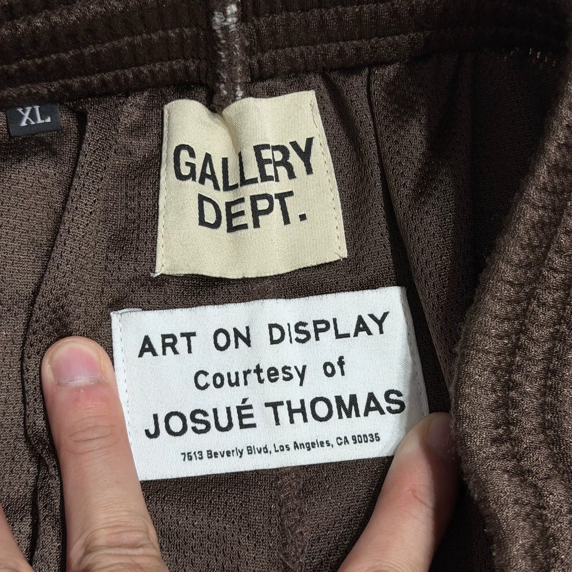 Gallery Dept. Gallery Dept Brown Mesh Logo Shorts Size US 31 - 3 Thumbnail