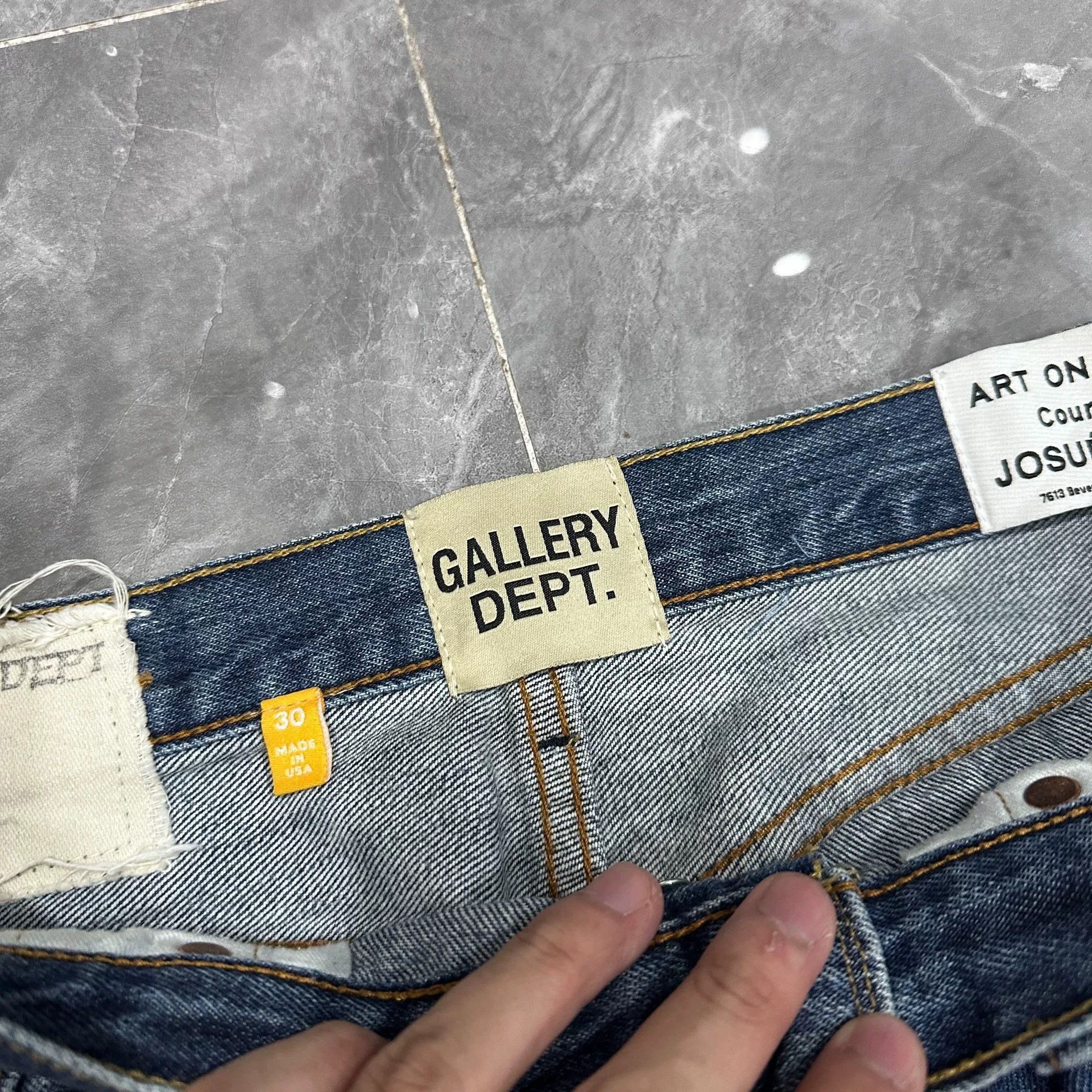 Gallery Dept. Gallery Dept Blue Denim Trousers with Fringes Size US 30 / EU 46 - 4 Thumbnail