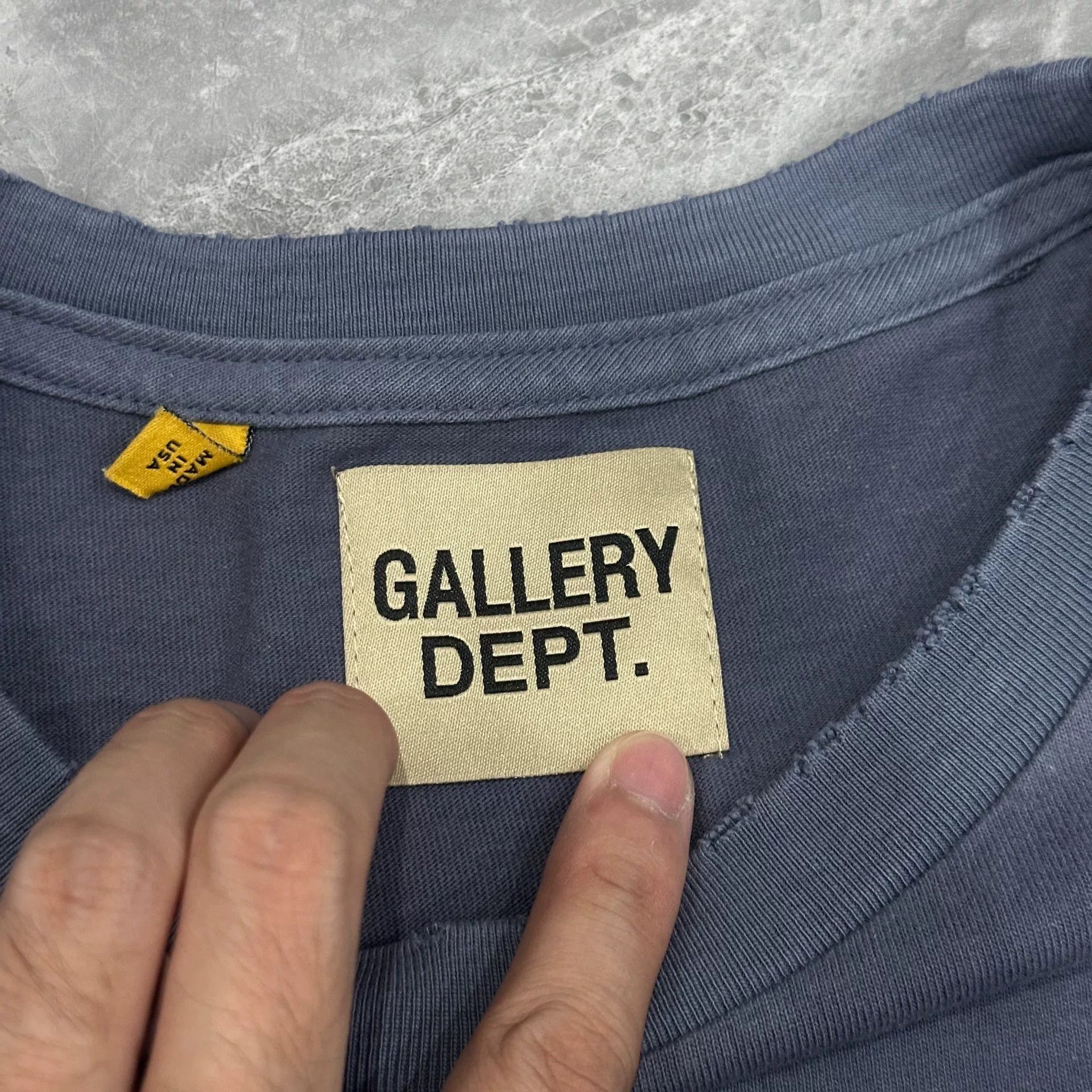 Gallery Dept. Gallery Dept Blue Splatter Short Sleeve Tee Size US XL / EU 56 / 4 - 4 Thumbnail