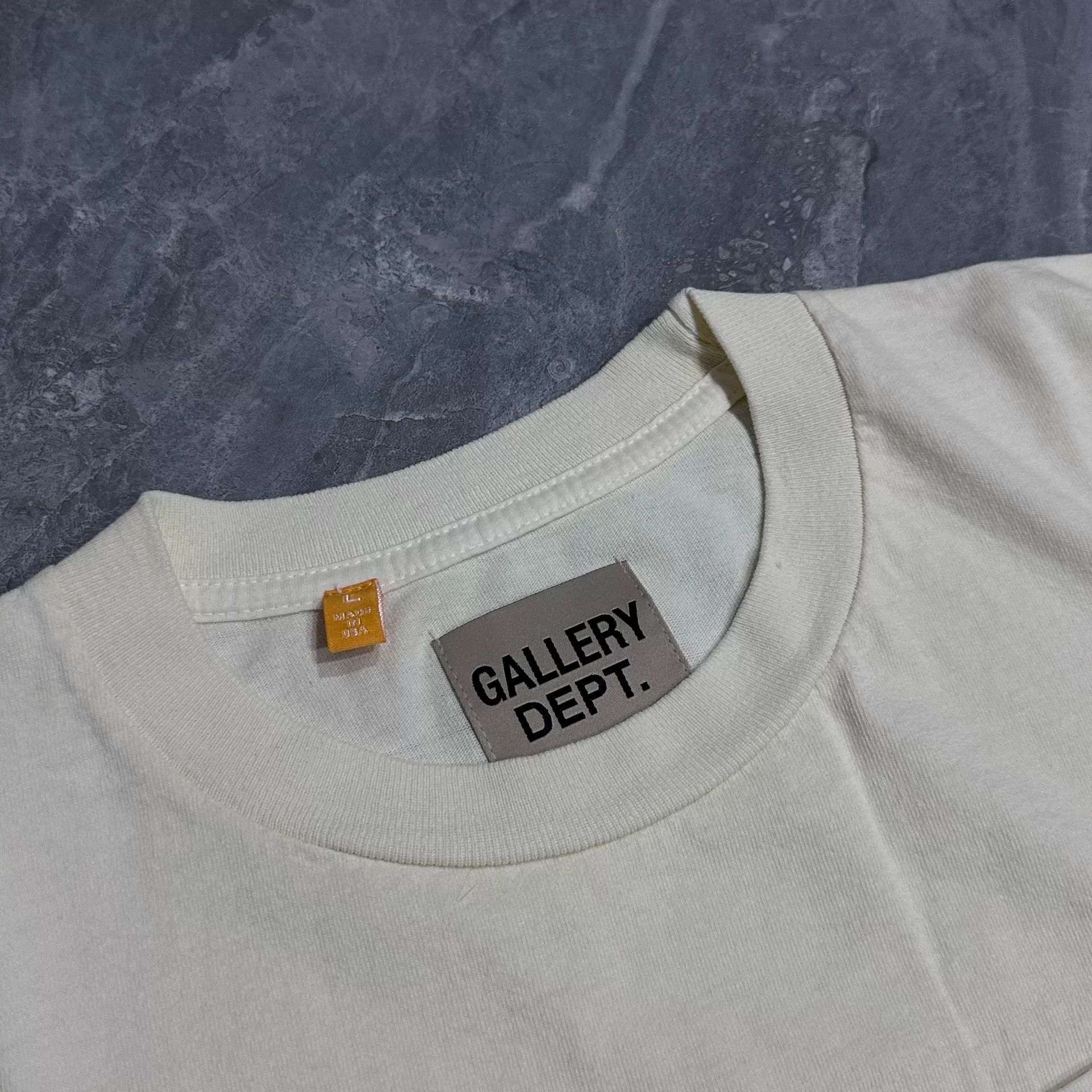 Gallery Dept. Gallery Dept Cream White Pocket Tee Size US L / EU 52-54 / 3 - 4 Thumbnail