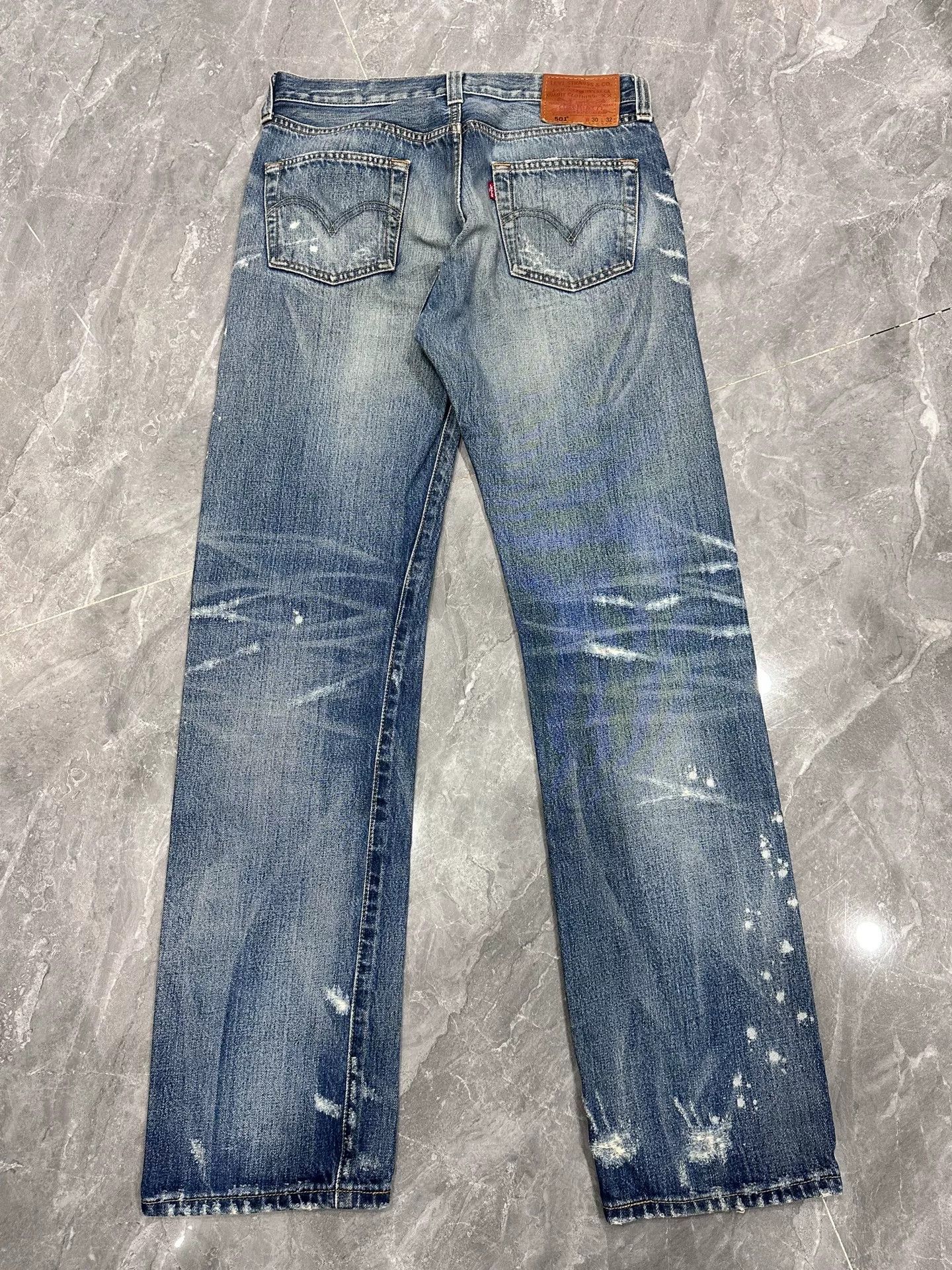 Levi's Levi's 501 Distressed Denim Jeans Size US 30 / EU 46 - 2 Thumbnail