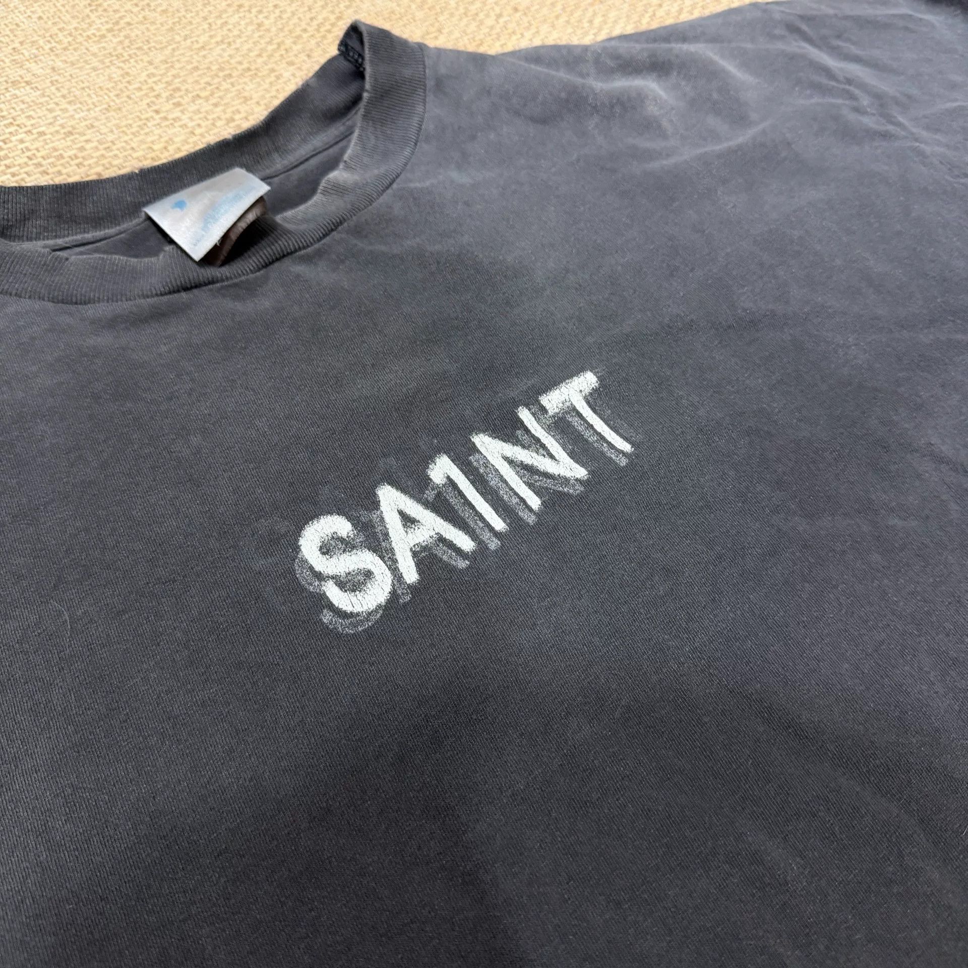 Saint Michael Saint Michael Black Graphic Short Sleeve T-Shirt Size US XL / EU 56 / 4 - 3 Thumbnail