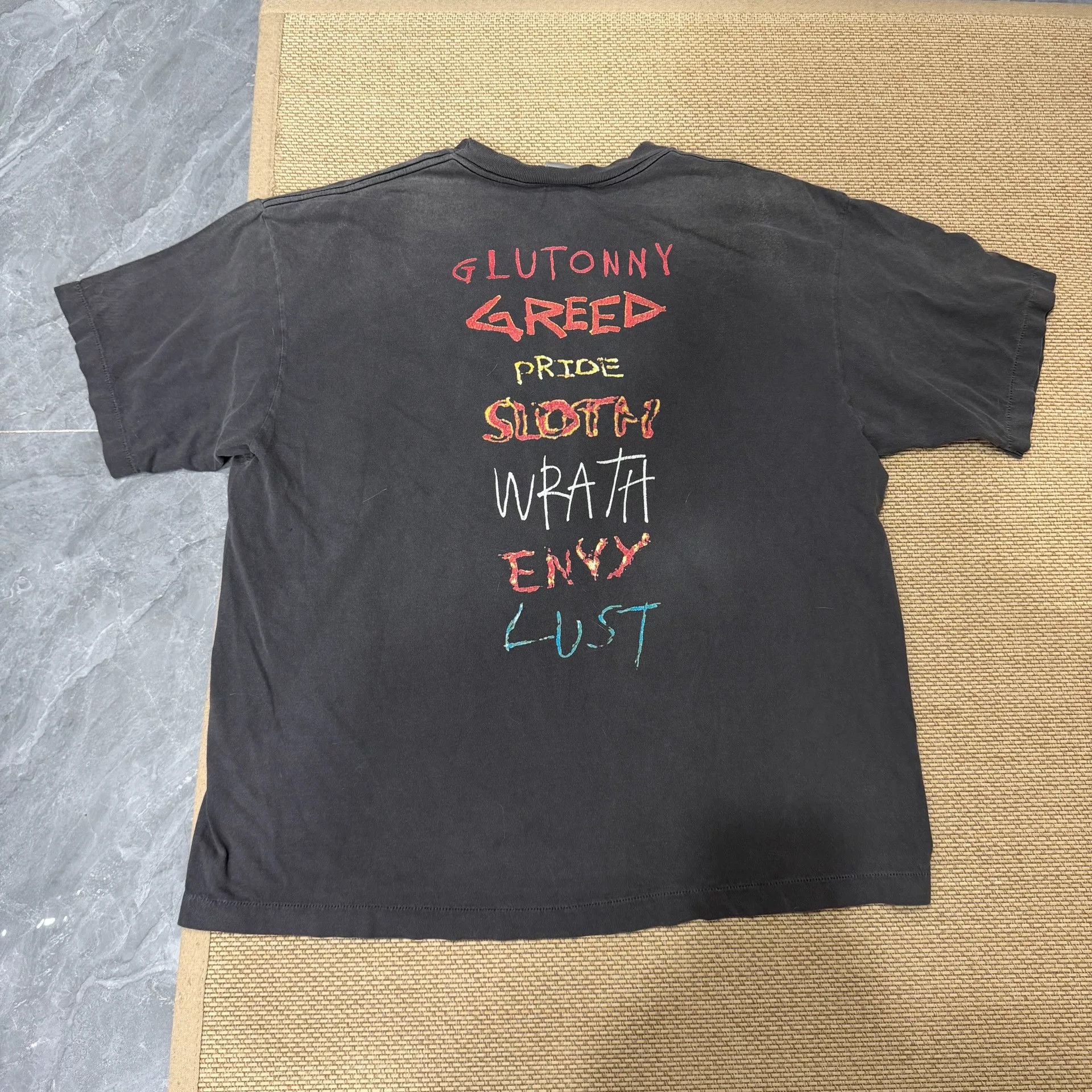 Saint Michael Saint Michael Black Graphic Short Sleeve T-Shirt Size US XL / EU 56 / 4 - 2 Thumbnail