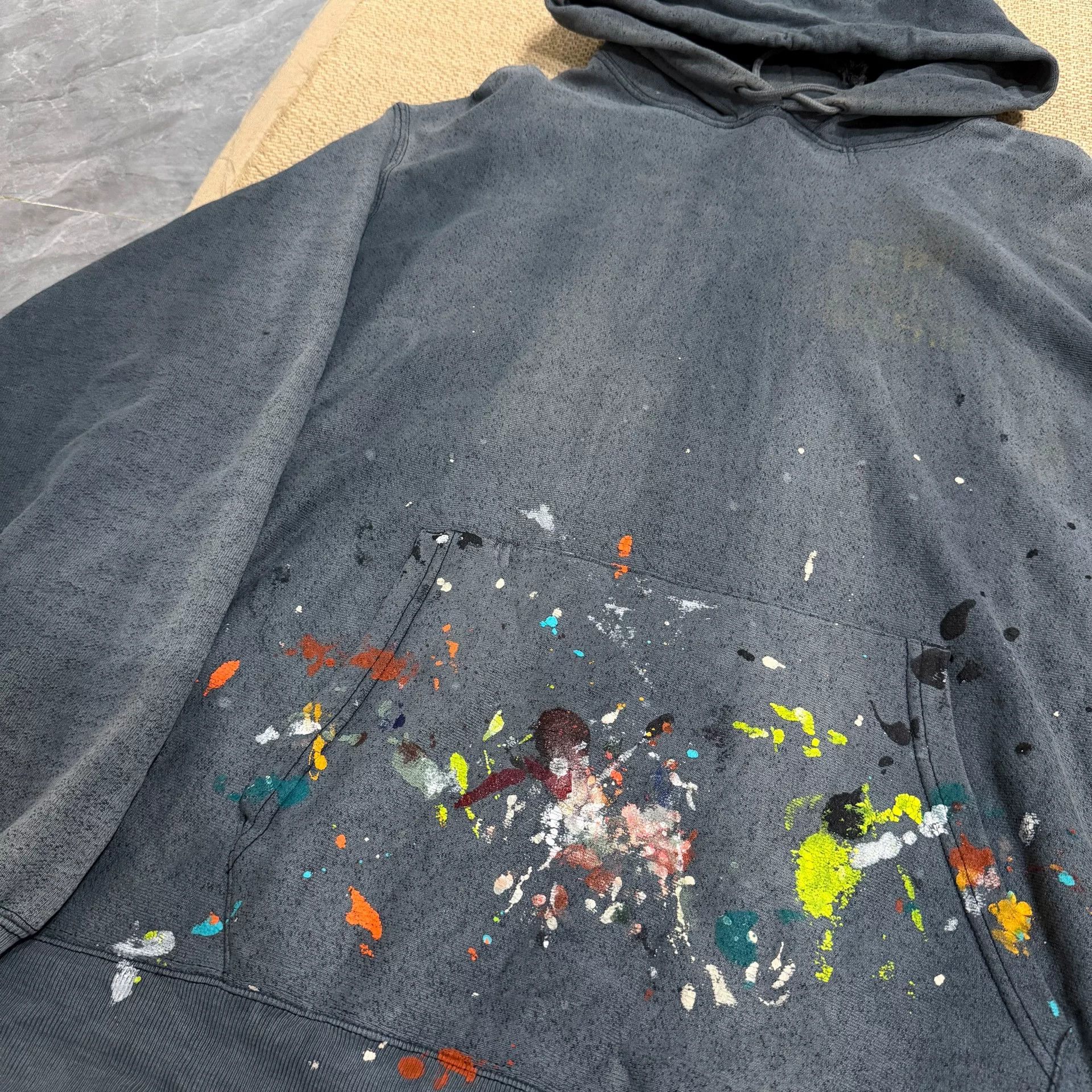 Gallery Dept. Gallery Dept Blue Tie-Dye Hoodie Size US L / EU 52-54 / 3 - 3 Thumbnail