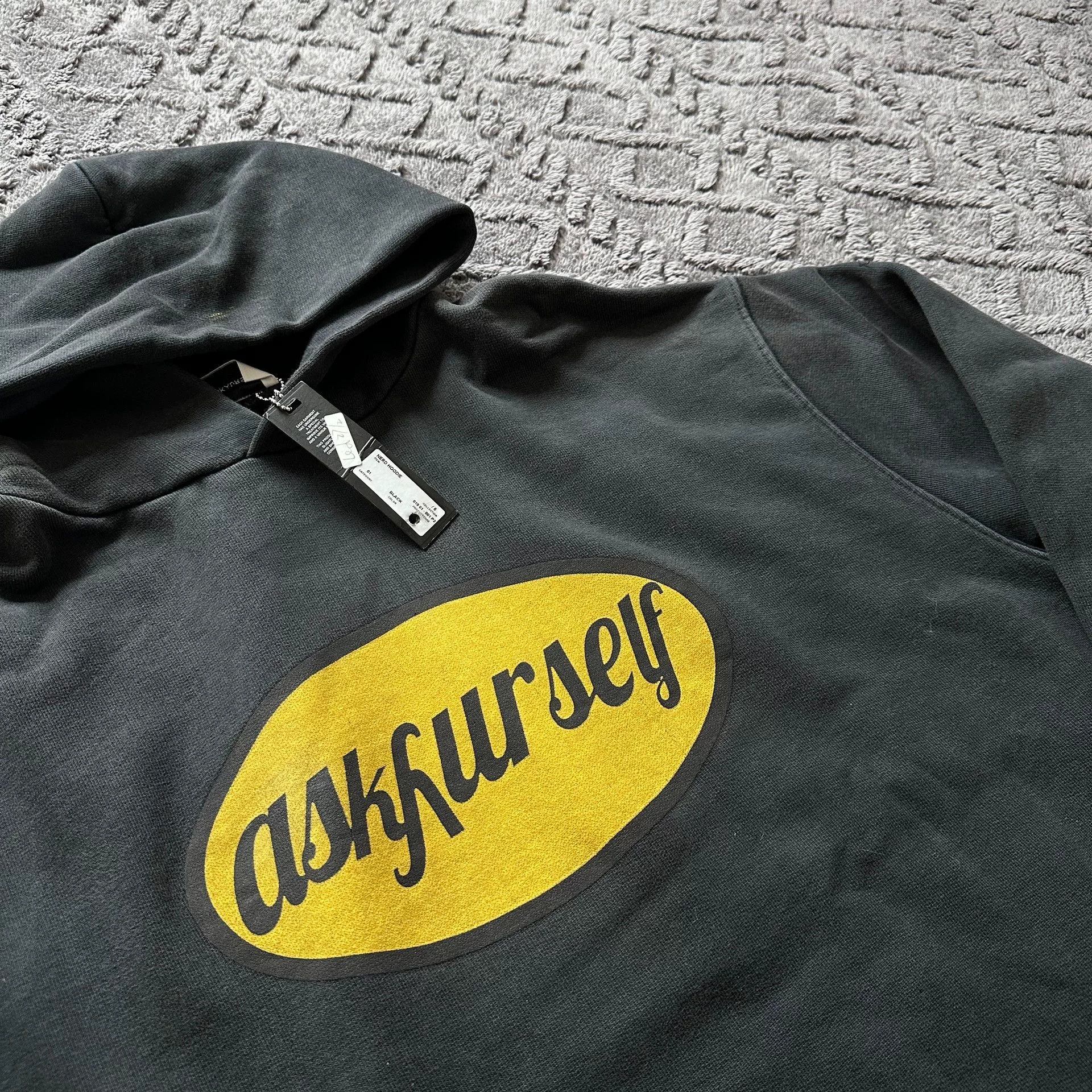 Askyurself Askyurself Black and Yellow Hoodie Size US L / EU 52-54 / 3 - 3 Thumbnail