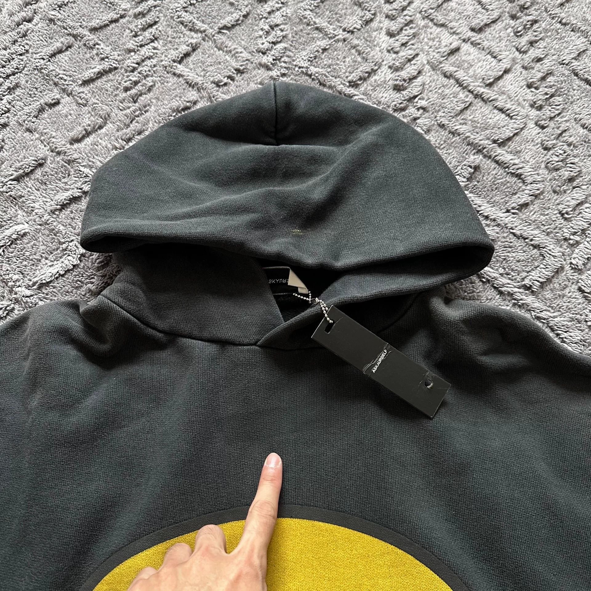 Askyurself Askyurself Black and Yellow Hoodie Size US L / EU 52-54 / 3 - 4 Thumbnail
