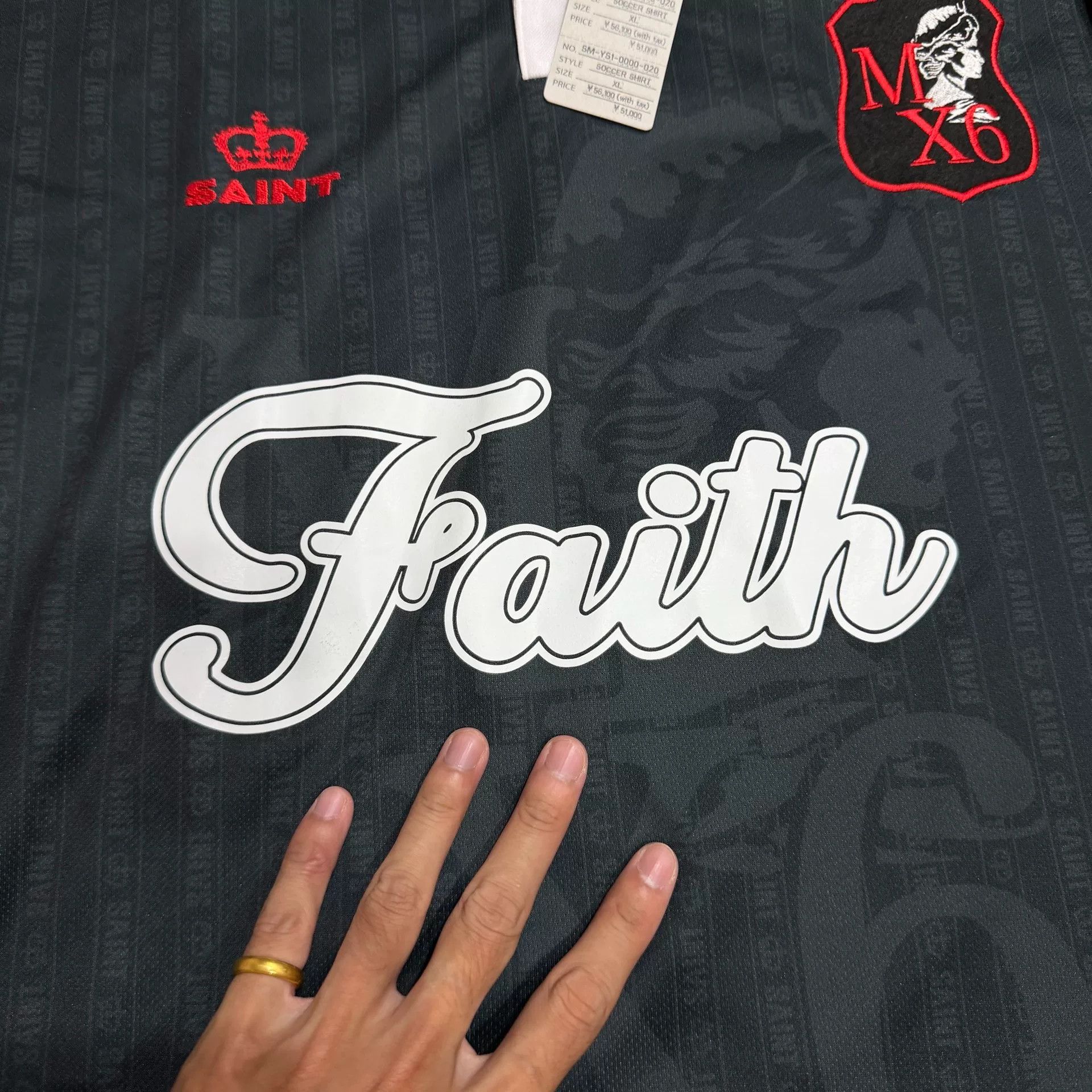 Saint Michael Saint Michael Long Sleeve Football Shirt Size US XL / EU 56 / 4 - 4 Thumbnail