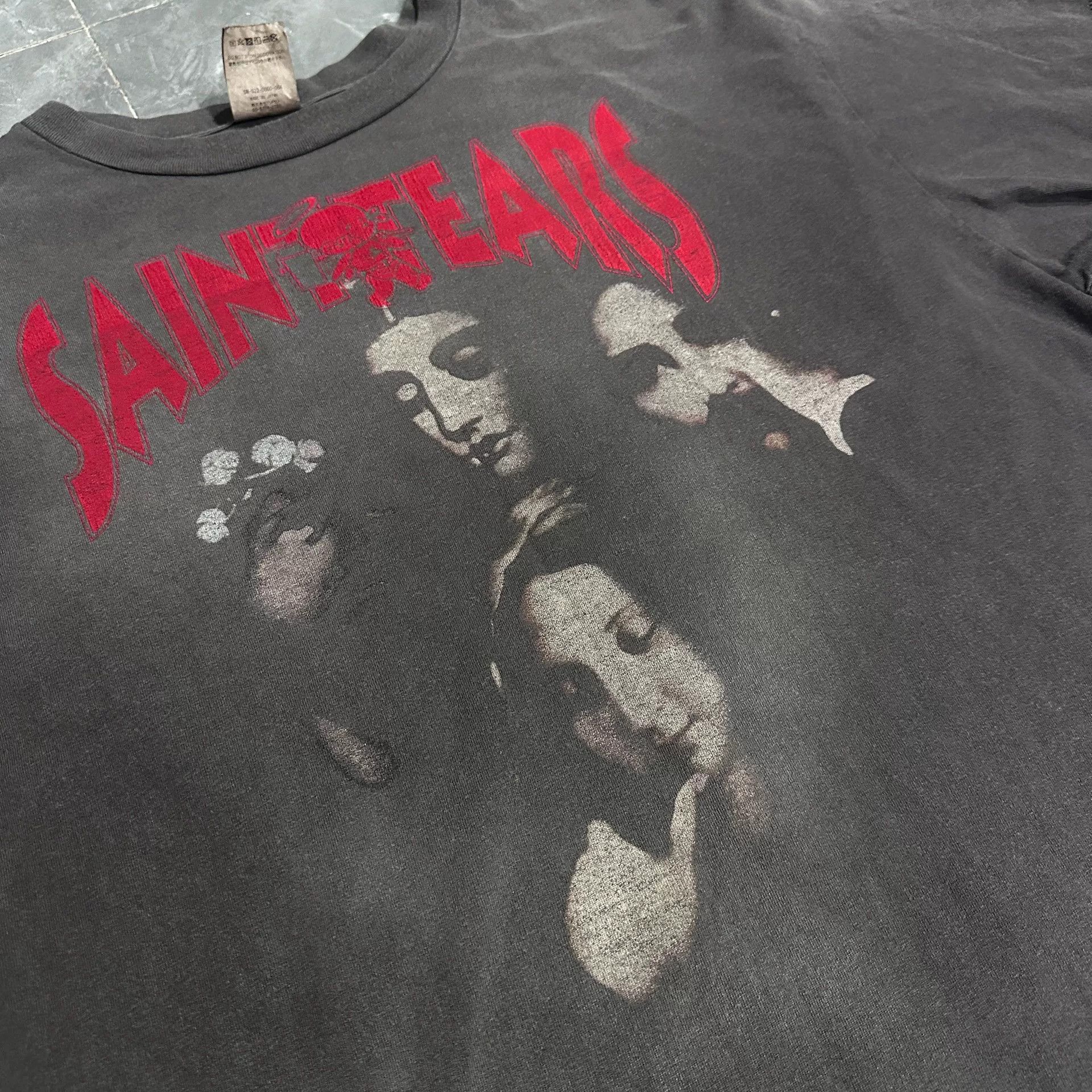 Saint Michael Saint Michael Denim Tears Black Red Tee Size US XXL / EU 58 / 5 - 3 Thumbnail