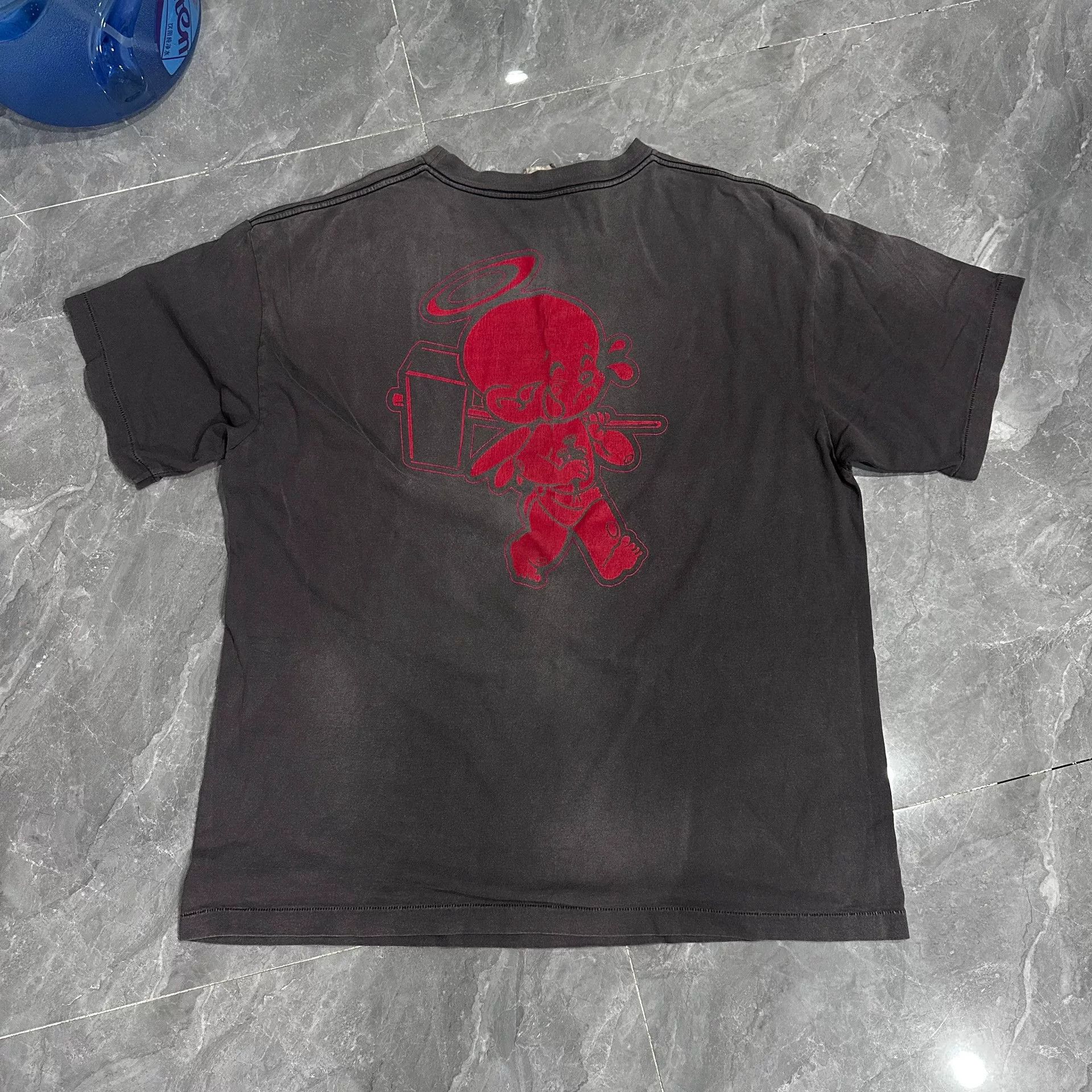 Saint Michael Saint Michael Denim Tears Black Red Tee Size US XXL / EU 58 / 5 - 2 Thumbnail