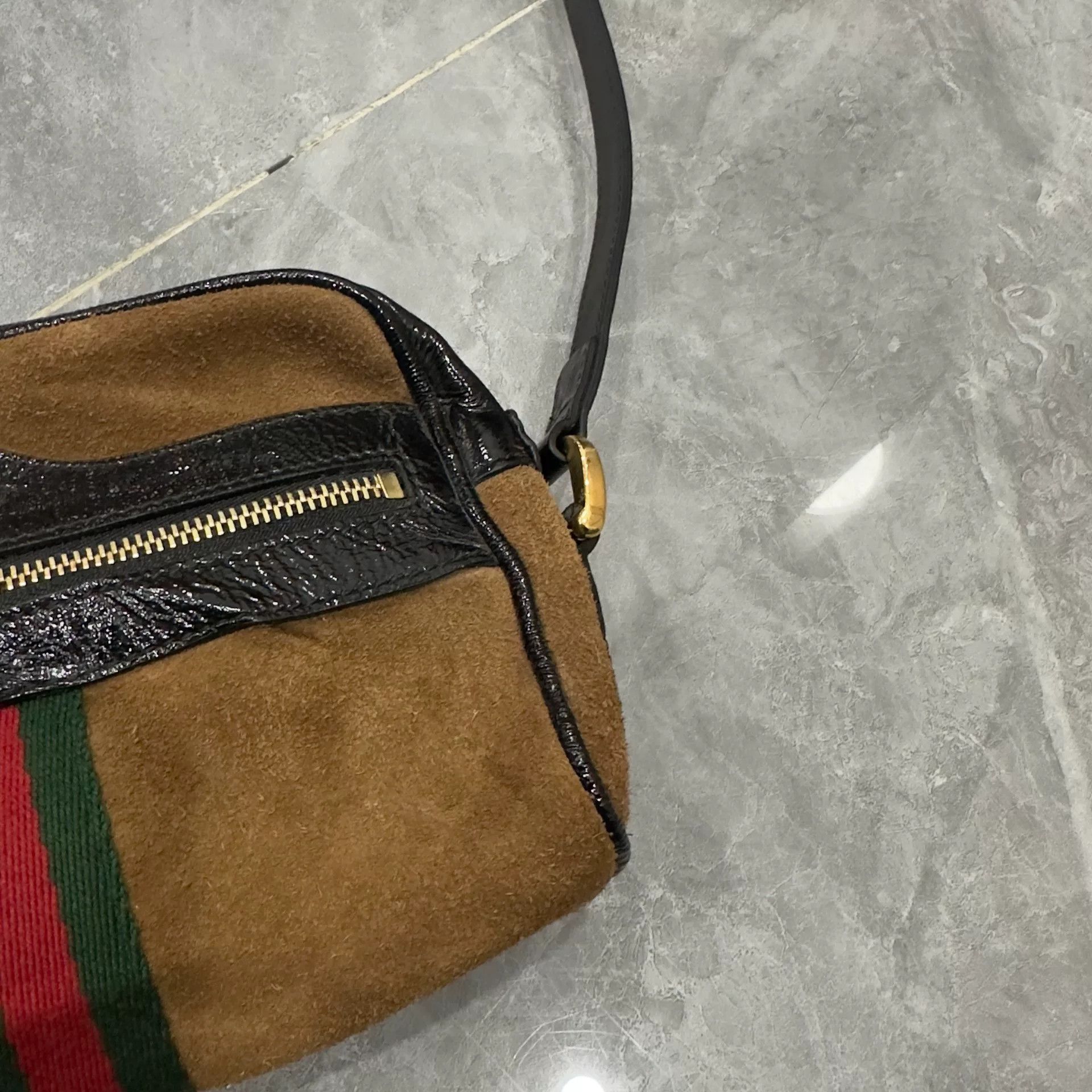 Gucci Gucci Ophidia Mocha Suede Shoulder Bag Size ONE SIZE - 5 Thumbnail