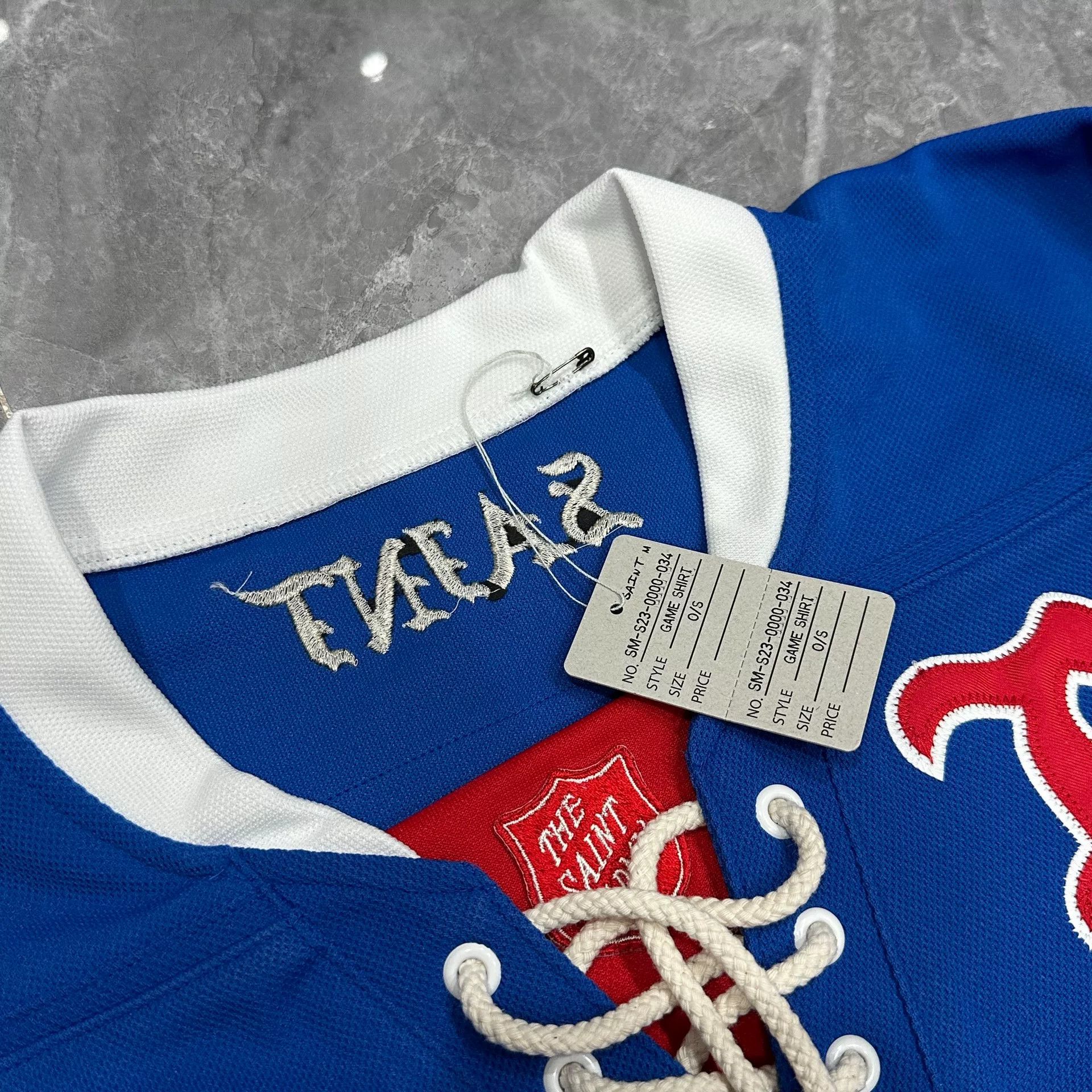 Saint Michael Saint Michael Blue and Red Long Sleeve Shirt Size US M / EU 48-50 / 2 - 3 Thumbnail