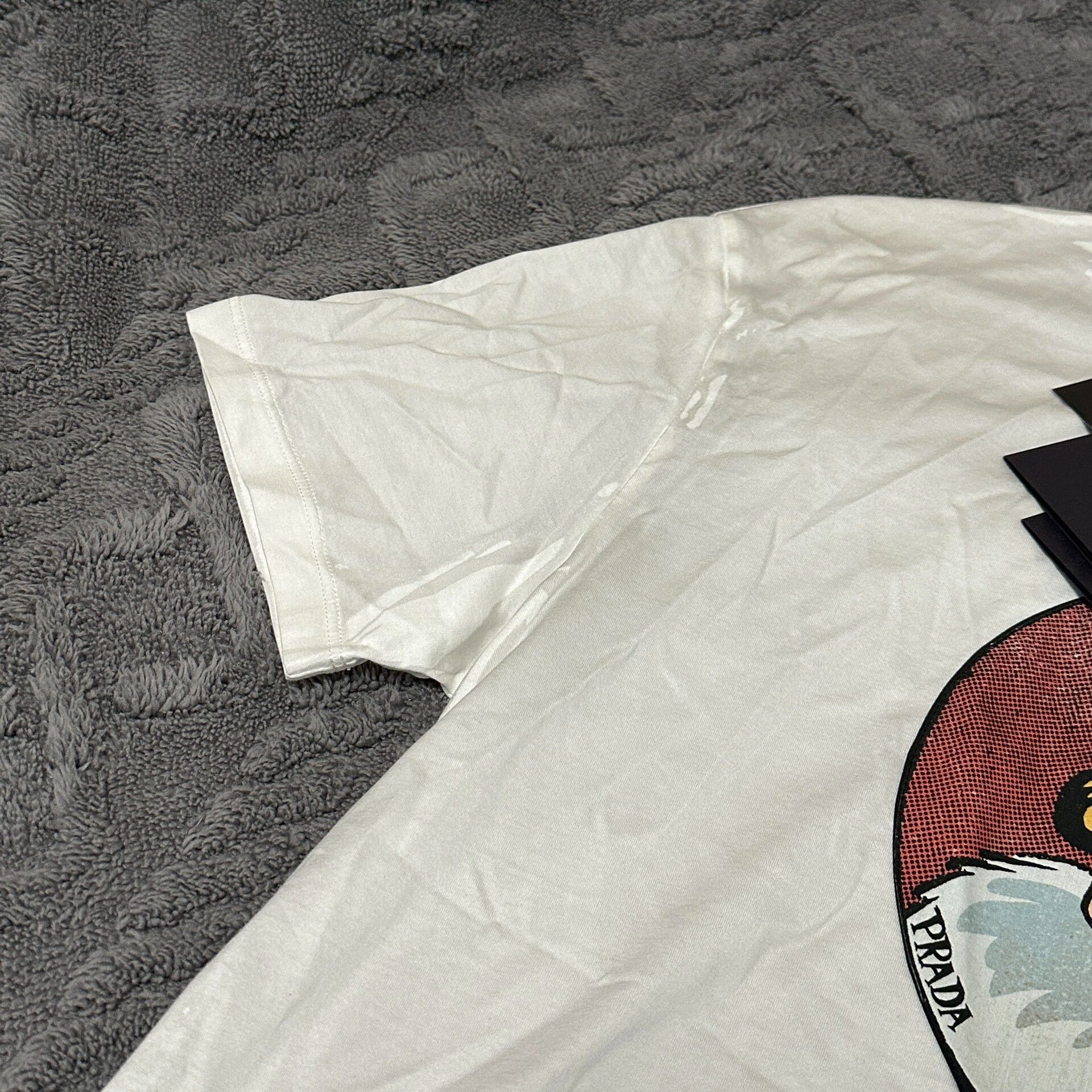 Prada Prada Cartoon Graphic Short Sleeve Shirt Size M / US 6-8 / IT 42-44 - 7 Thumbnail
