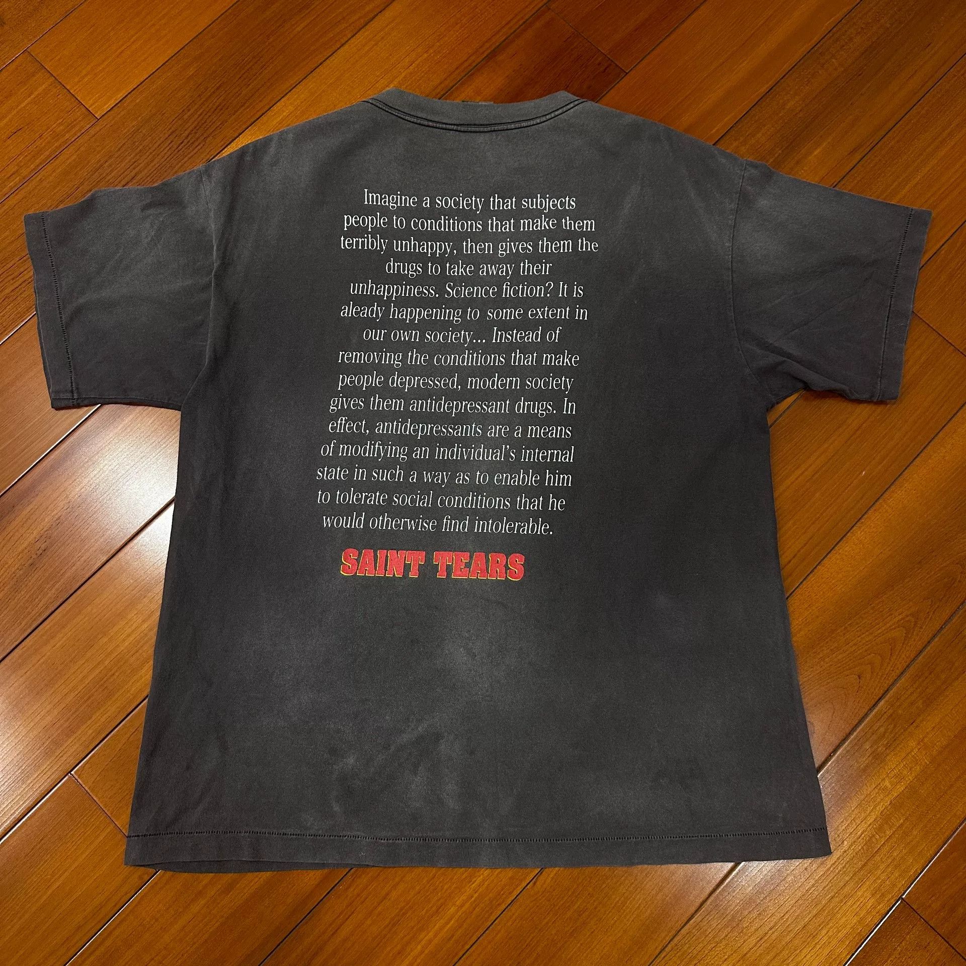 Saint Michael Saint Michael Denim Tears Black T-Shirt Size US XL / EU 56 / 4 - 2 Thumbnail