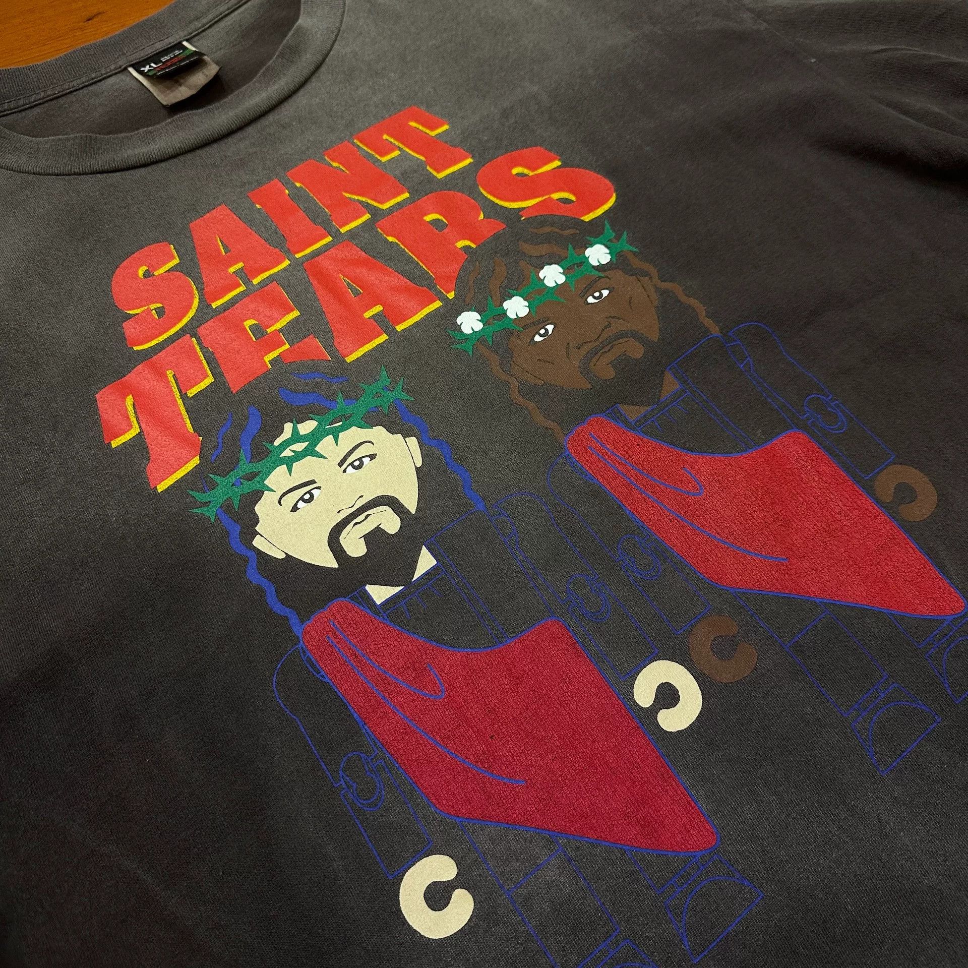 Saint Michael Saint Michael Denim Tears Black T-Shirt Size US XL / EU 56 / 4 - 3 Thumbnail