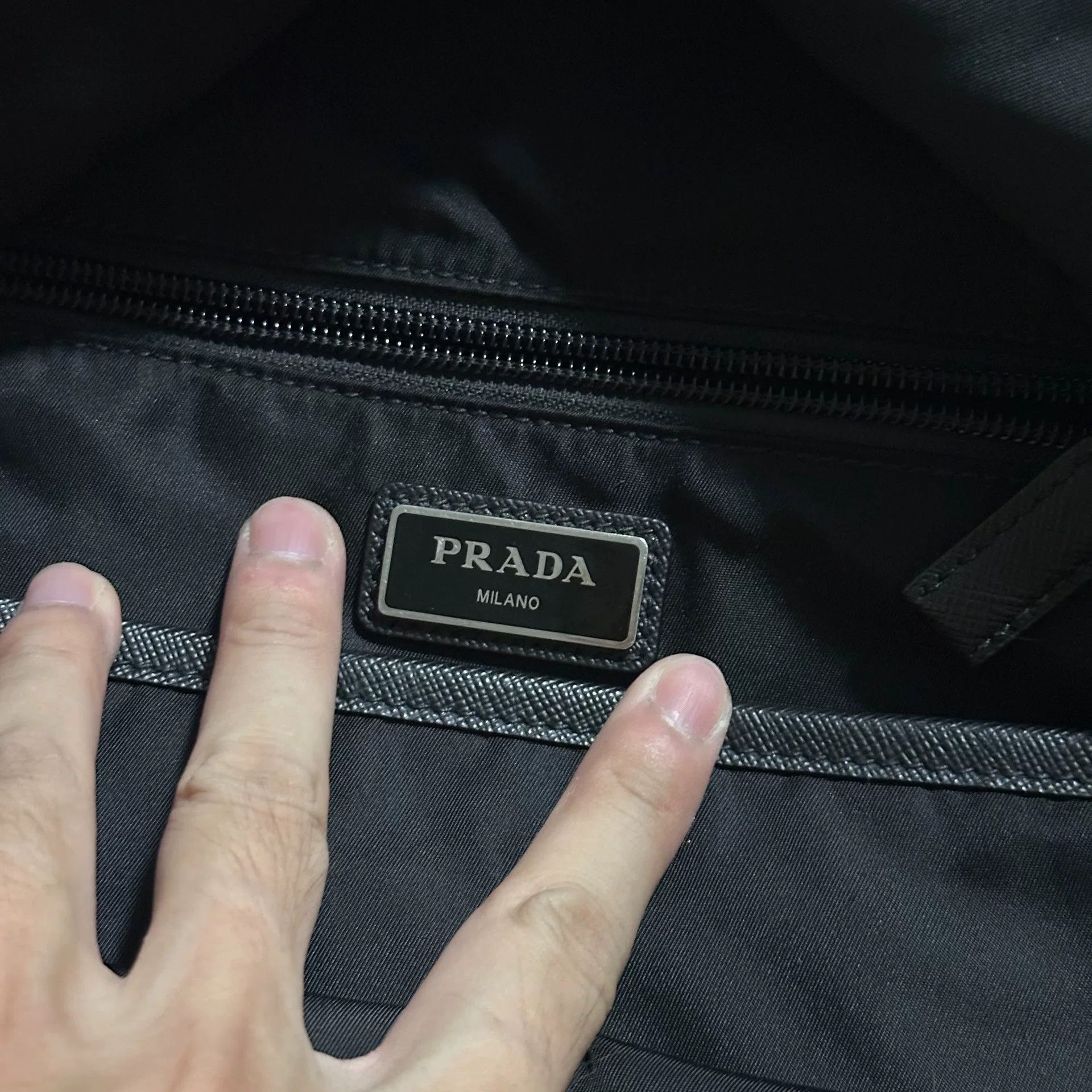 Prada PRADA Nylon Black Triangle Backpack Size ONE SIZE - 7 Thumbnail