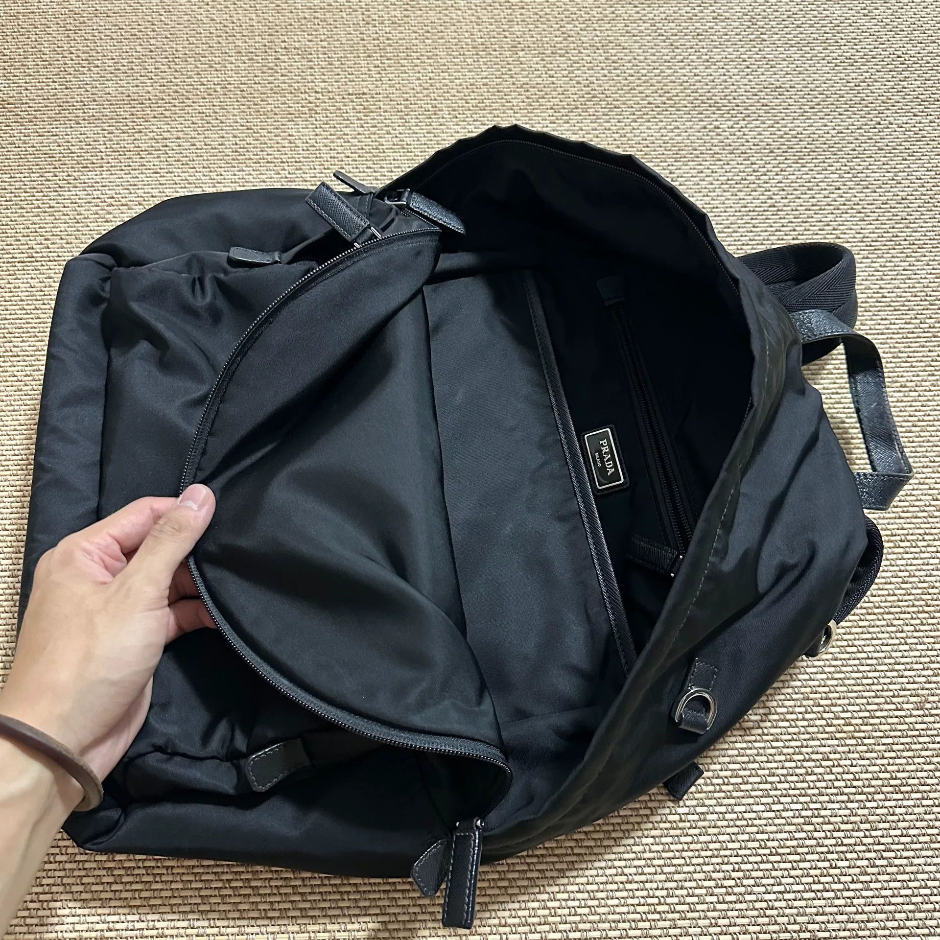 Prada PRADA Nylon Black Triangle Backpack Size ONE SIZE - 6 Thumbnail