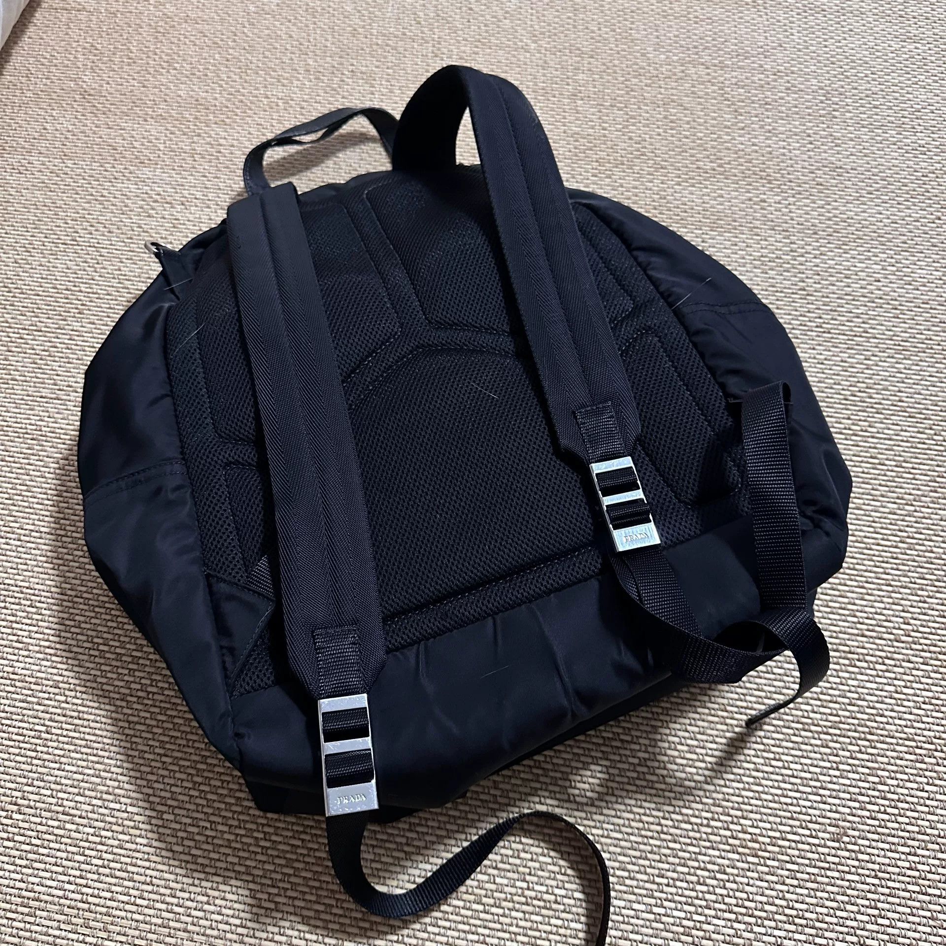 Prada PRADA Nylon Black Triangle Backpack Size ONE SIZE - 4 Thumbnail
