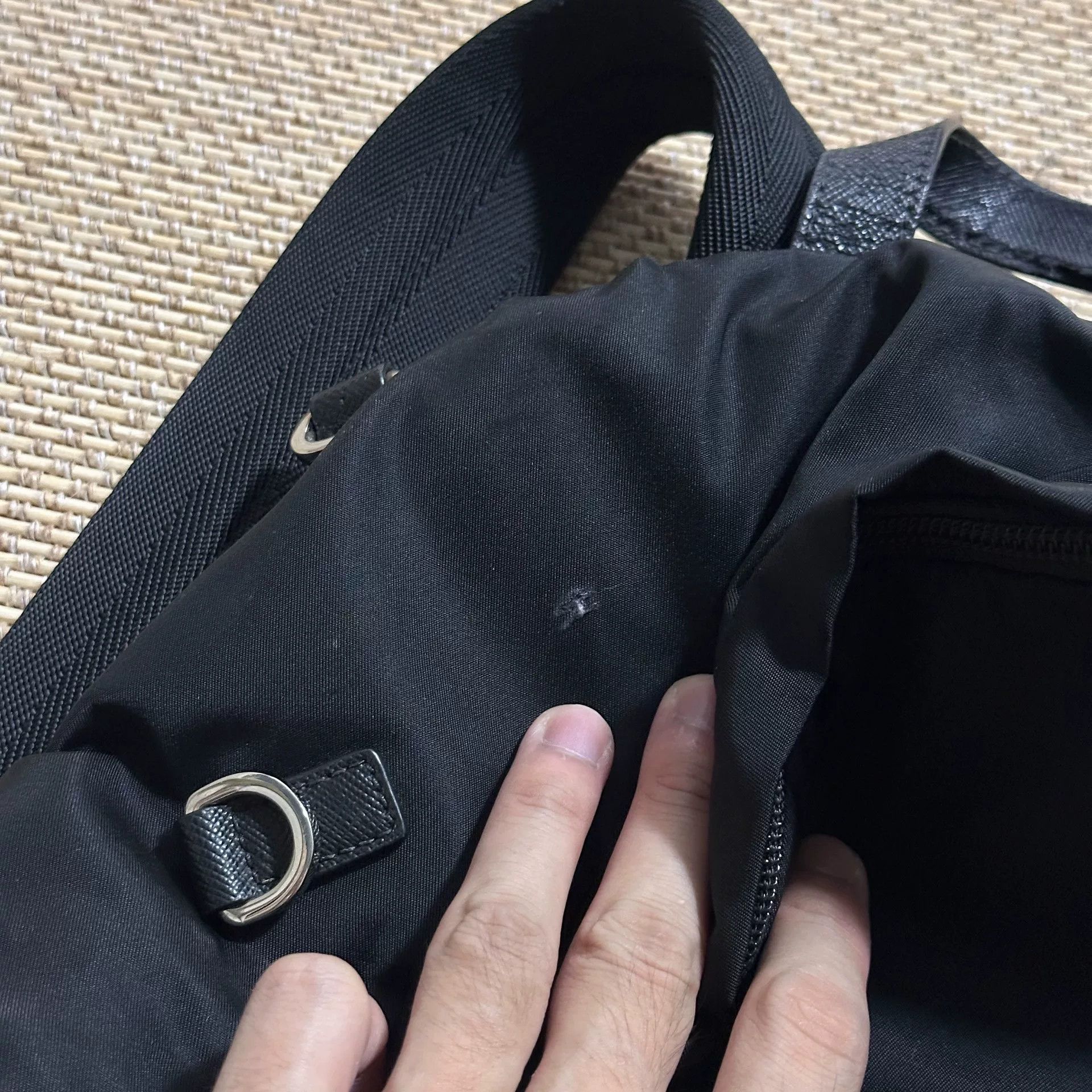 Prada PRADA Nylon Black Triangle Backpack Size ONE SIZE - 8 Thumbnail