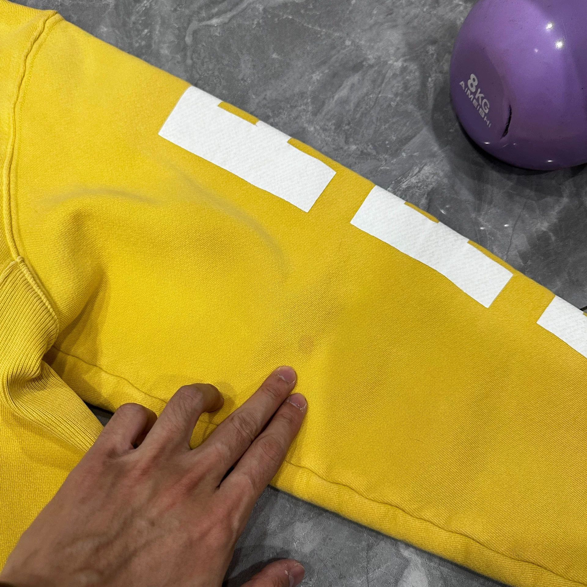 RRR-123 Vintage Lemon Yellow Graphic Hoodie Size US L / EU 52-54 / 3 - 3 Thumbnail