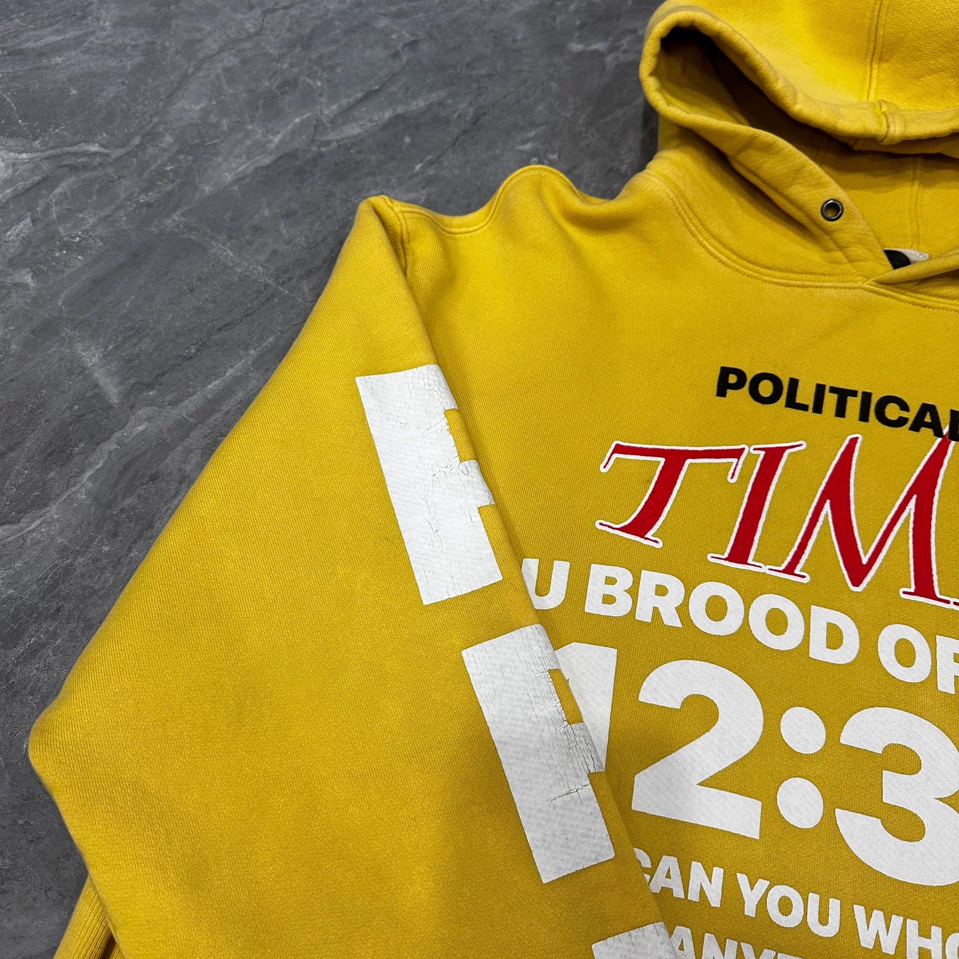 RRR-123 Vintage Lemon Yellow Graphic Hoodie Size US L / EU 52-54 / 3 - 5 Thumbnail