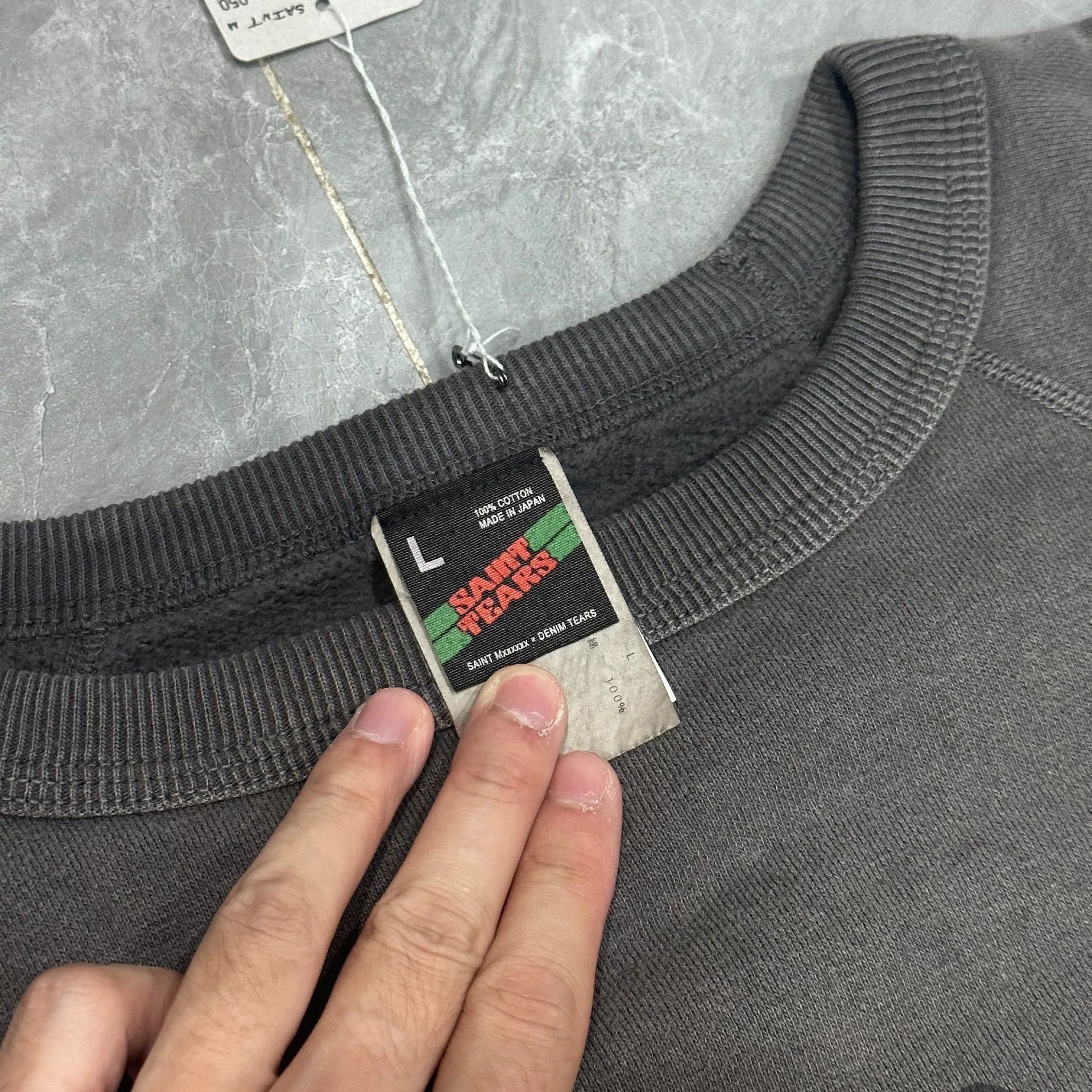 Saint Michael Saint Michael Denim Tears Black Red Sweatshirt Size US L / EU 52-54 / 3 - 3 Thumbnail