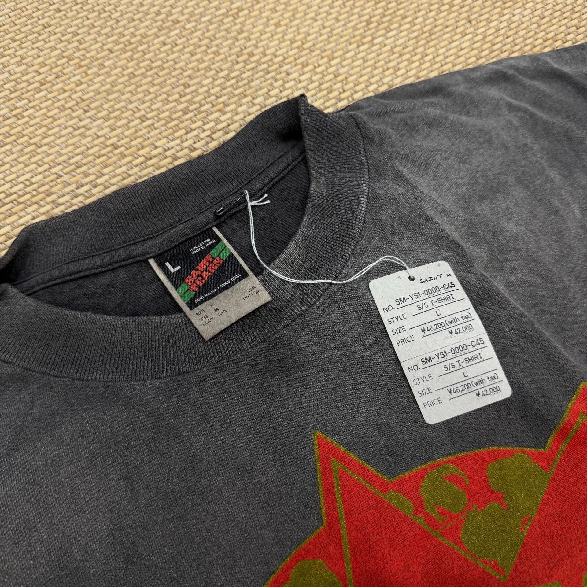 Saint Michael Saint Michael Denim Tears Black T-Shirt Size US L / EU 52-54 / 3 - 3 Thumbnail